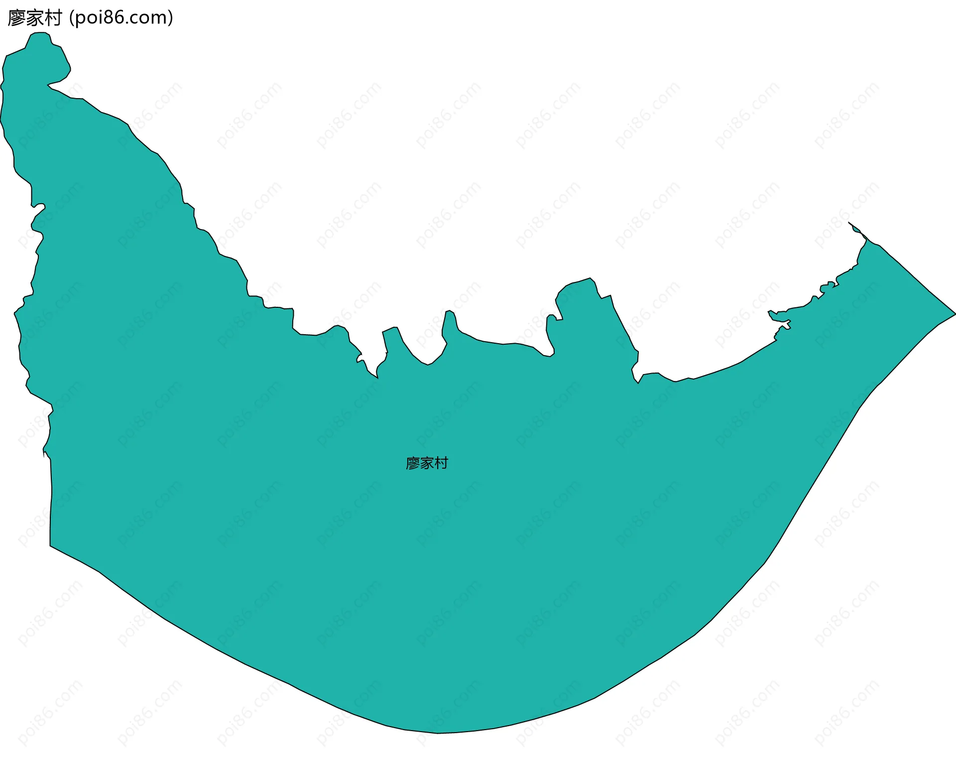 廖家村边界地图