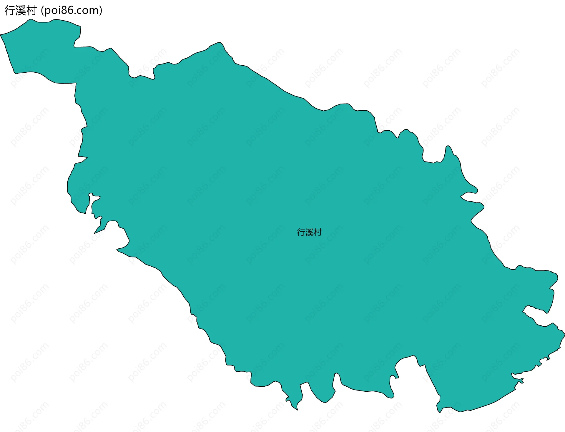 行溪村边界地图