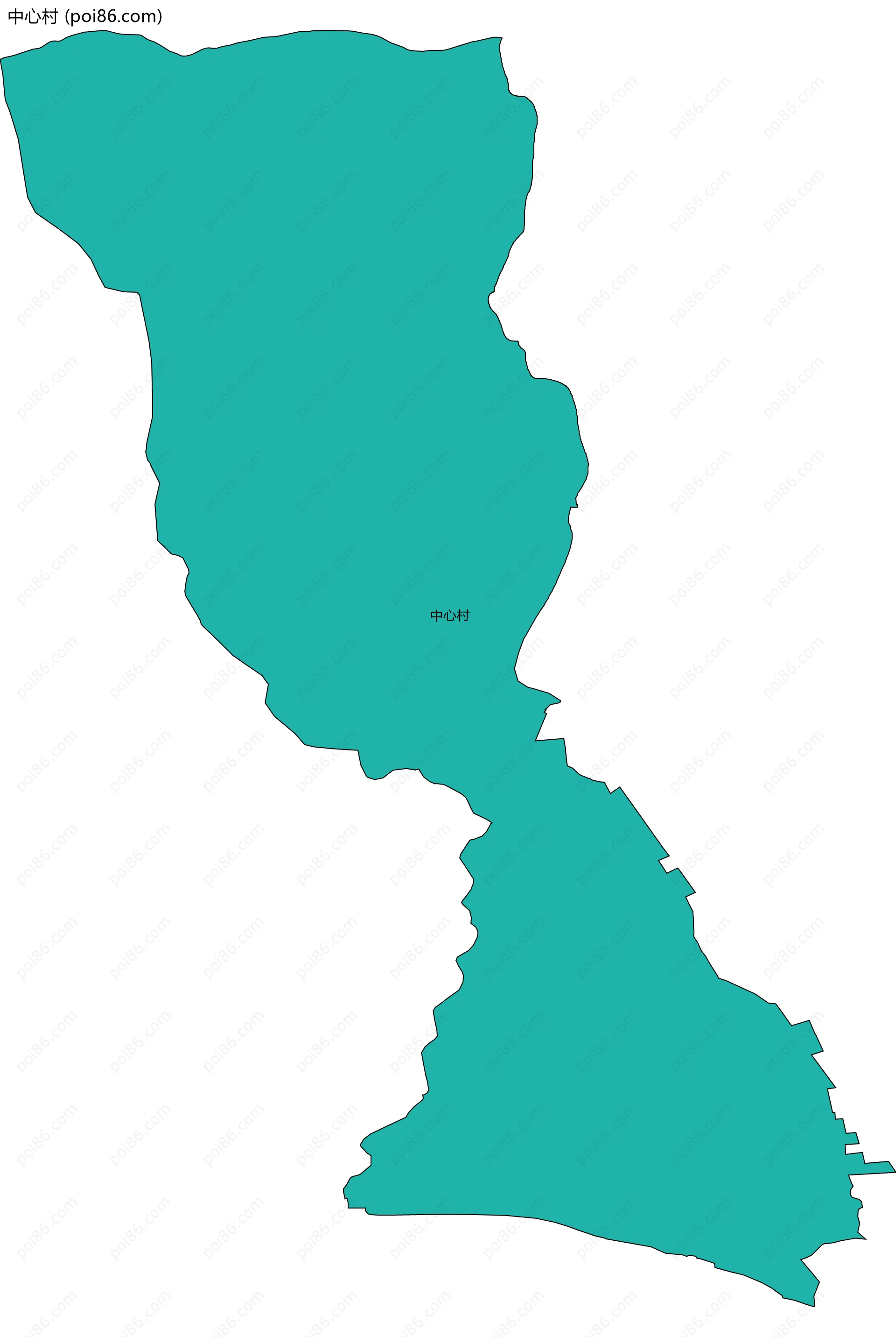 中心村边界地图