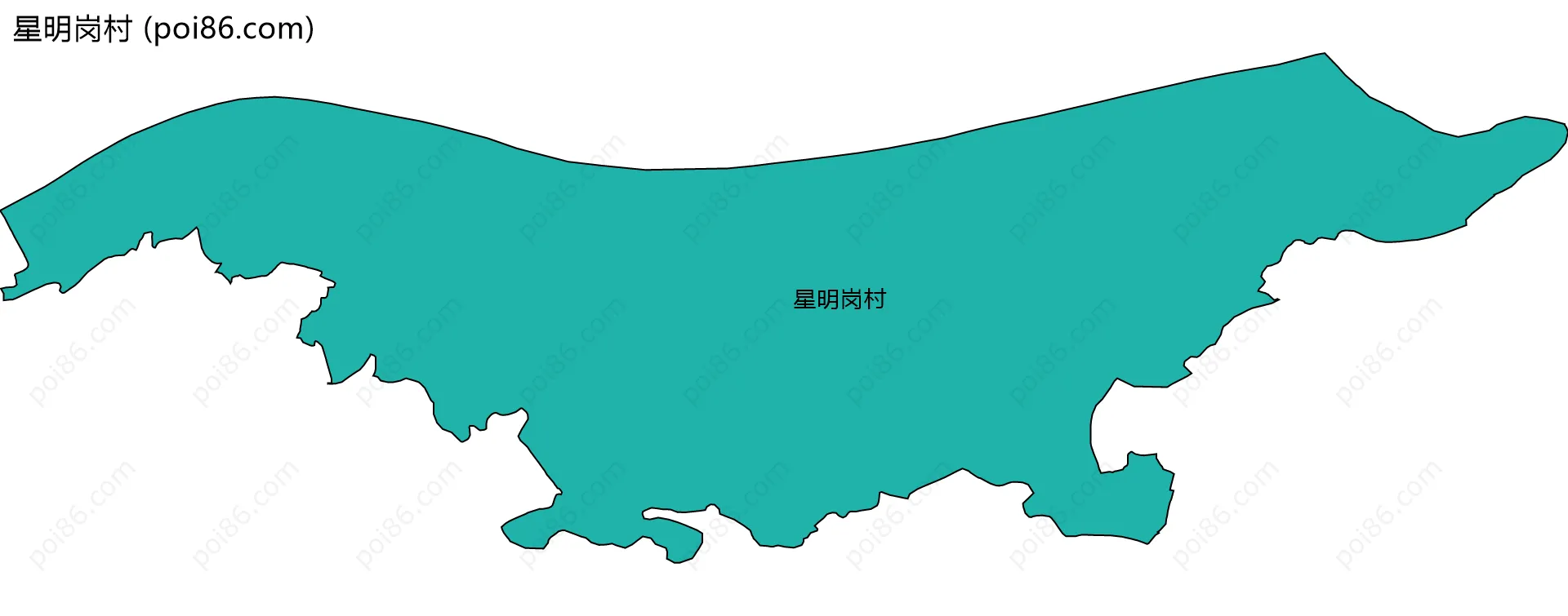 星明岗村边界地图