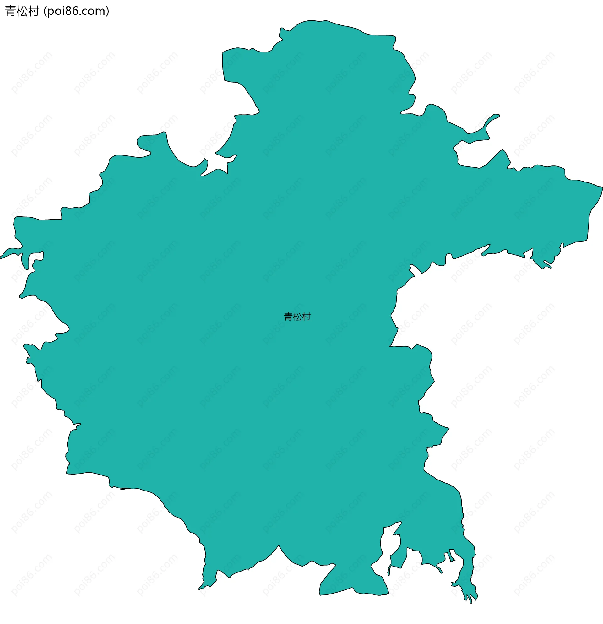 青松村边界地图