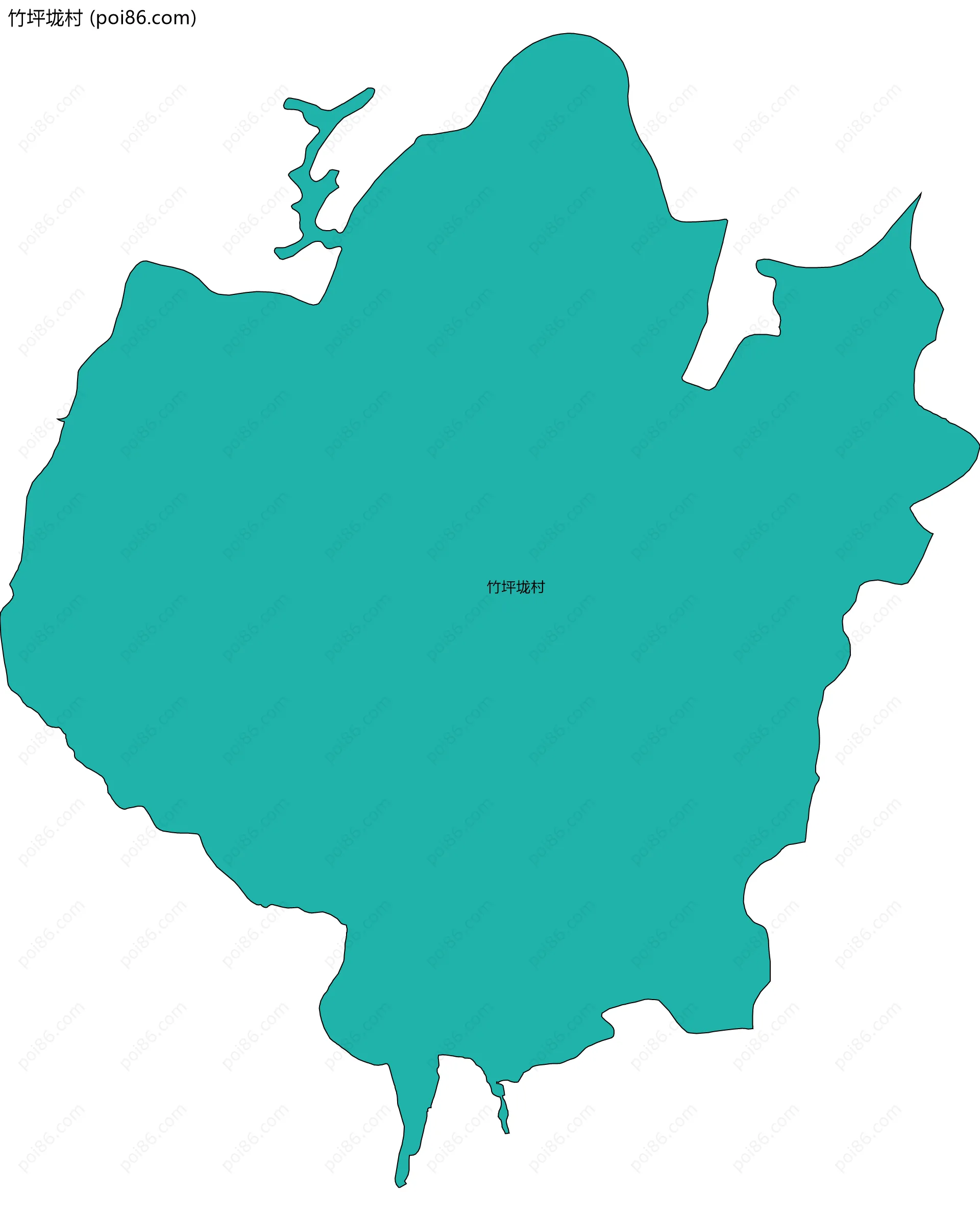 竹坪垅村边界地图