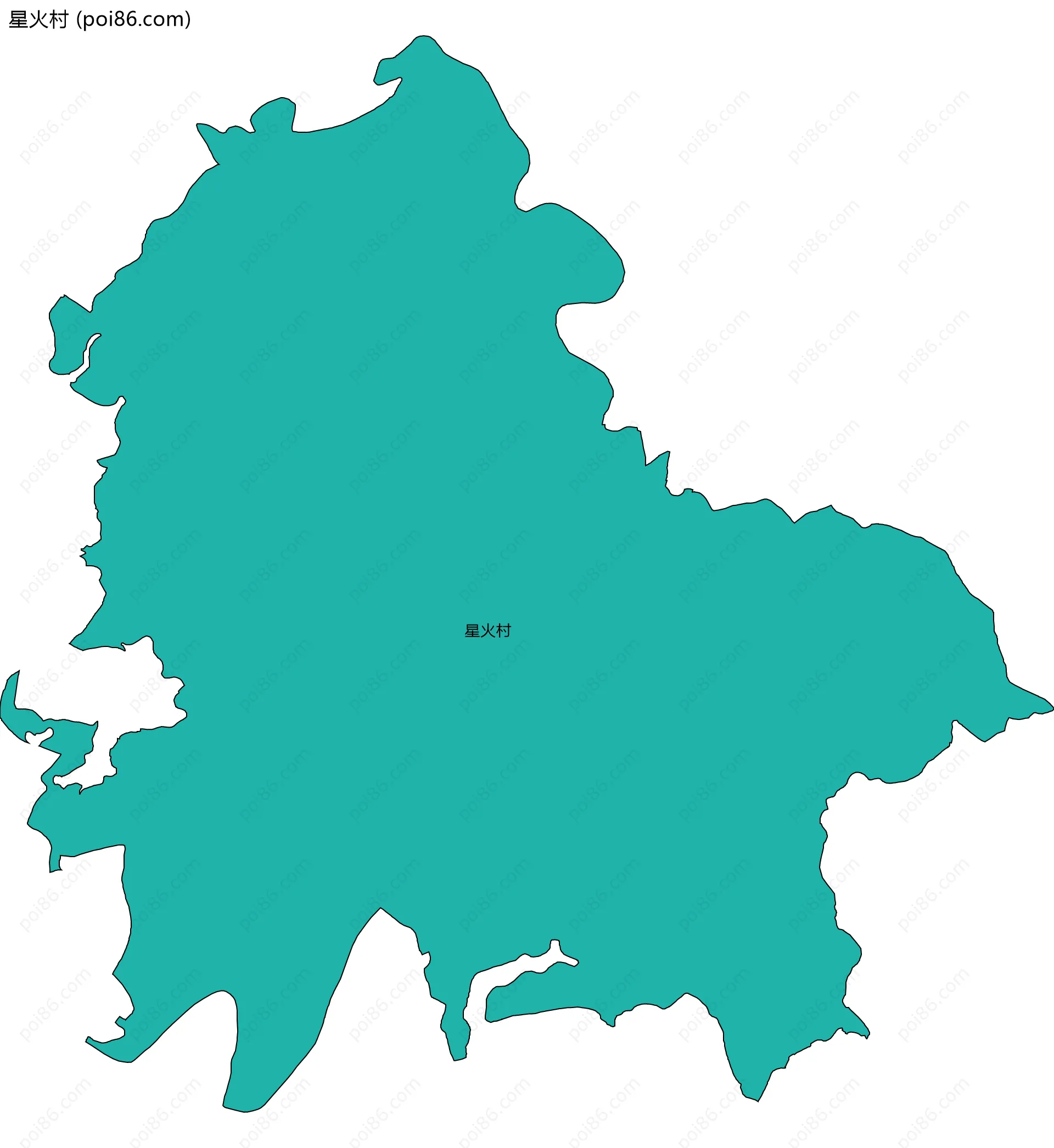 星火村边界地图