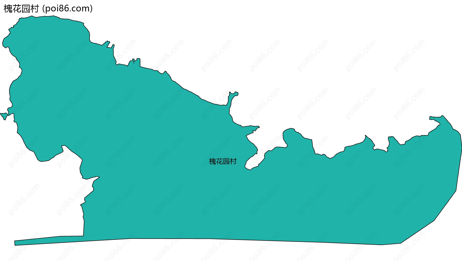 槐花园村边界地图