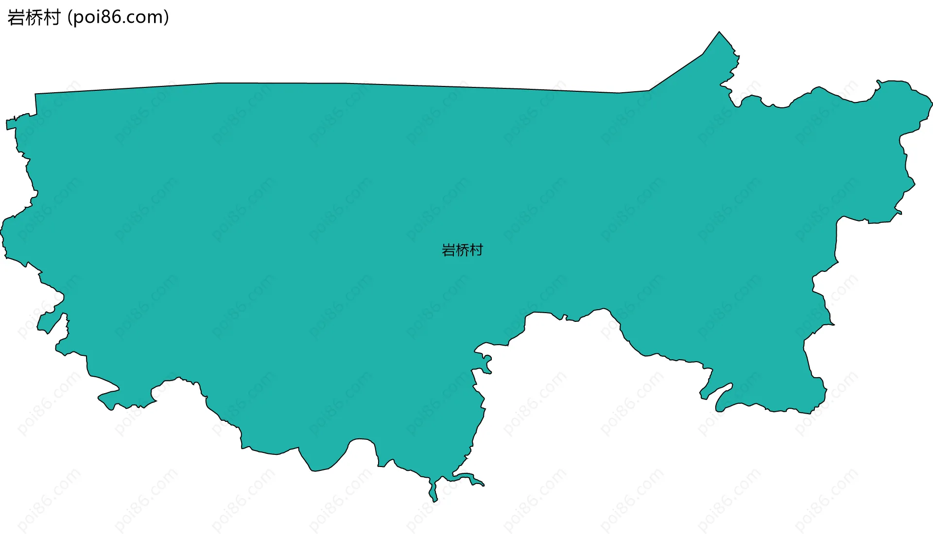 岩桥村边界地图