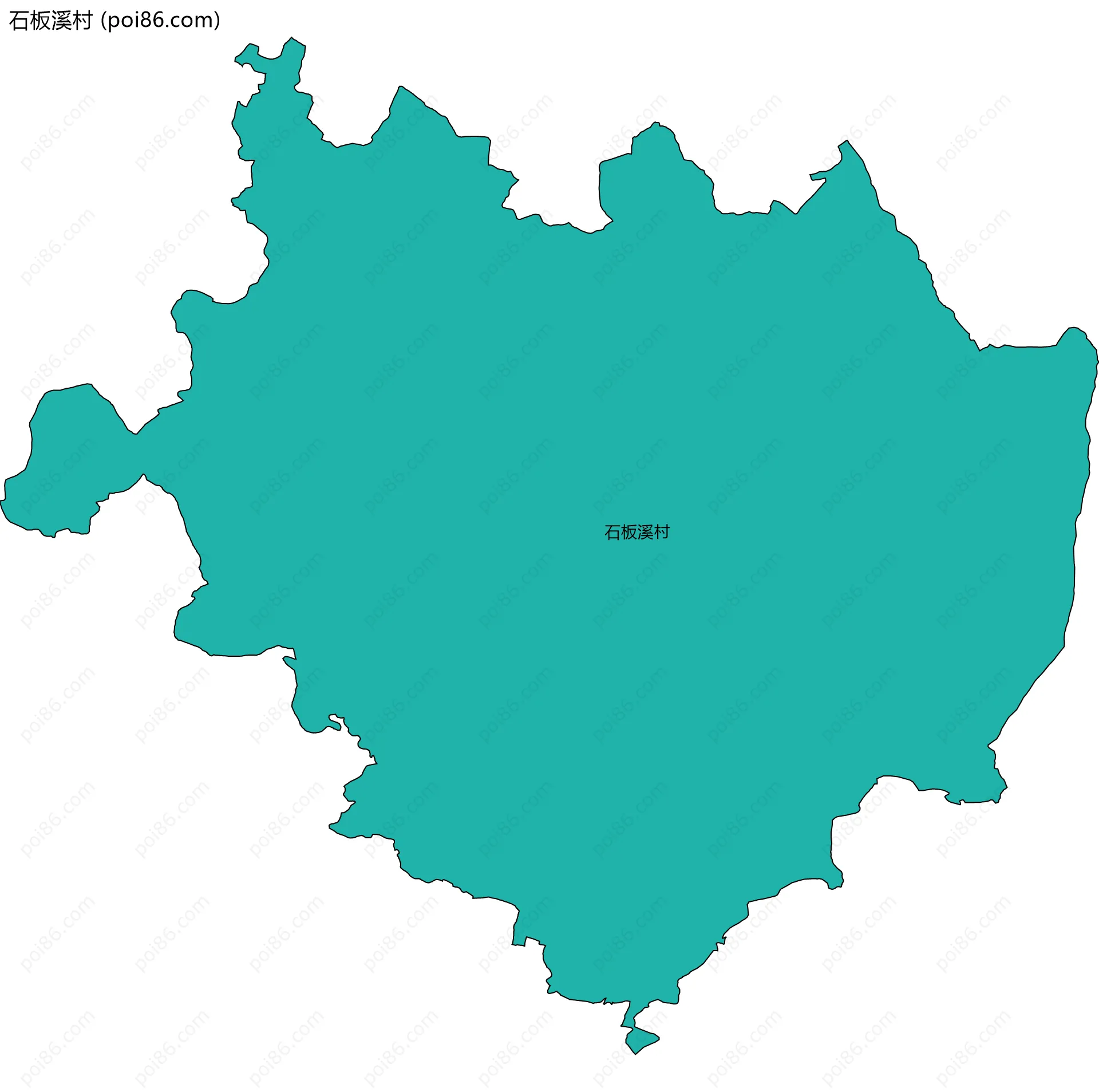 石板溪村边界地图