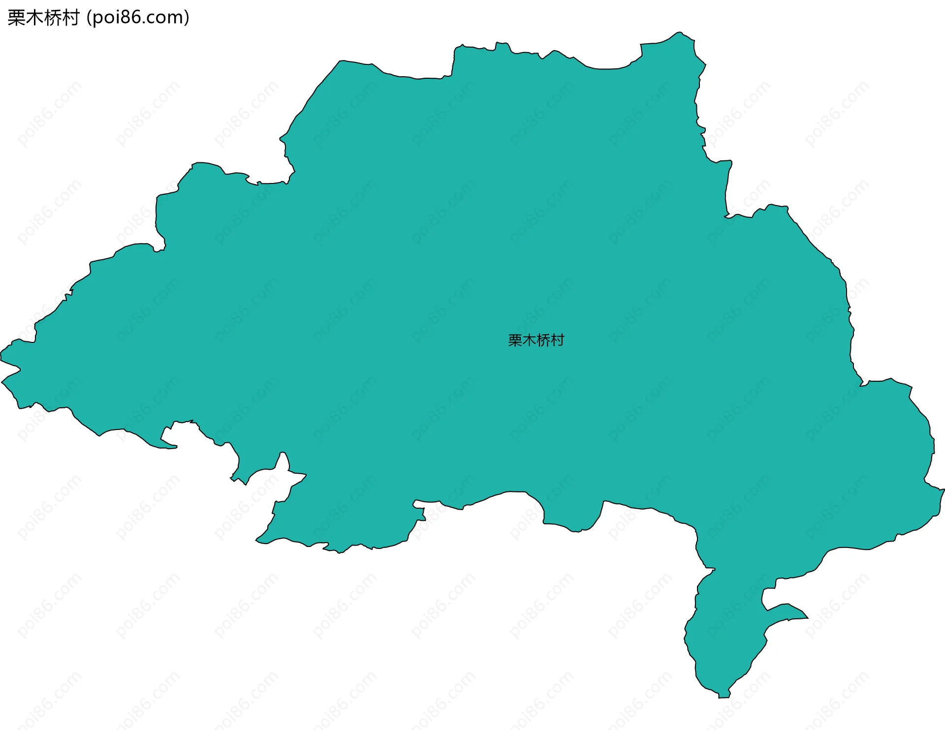 栗木桥村边界地图