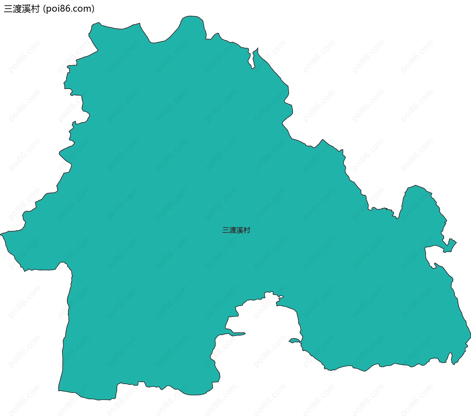三渡溪村边界地图