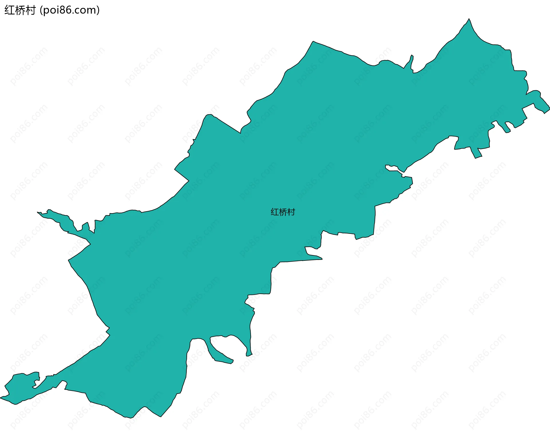 红桥村边界地图
