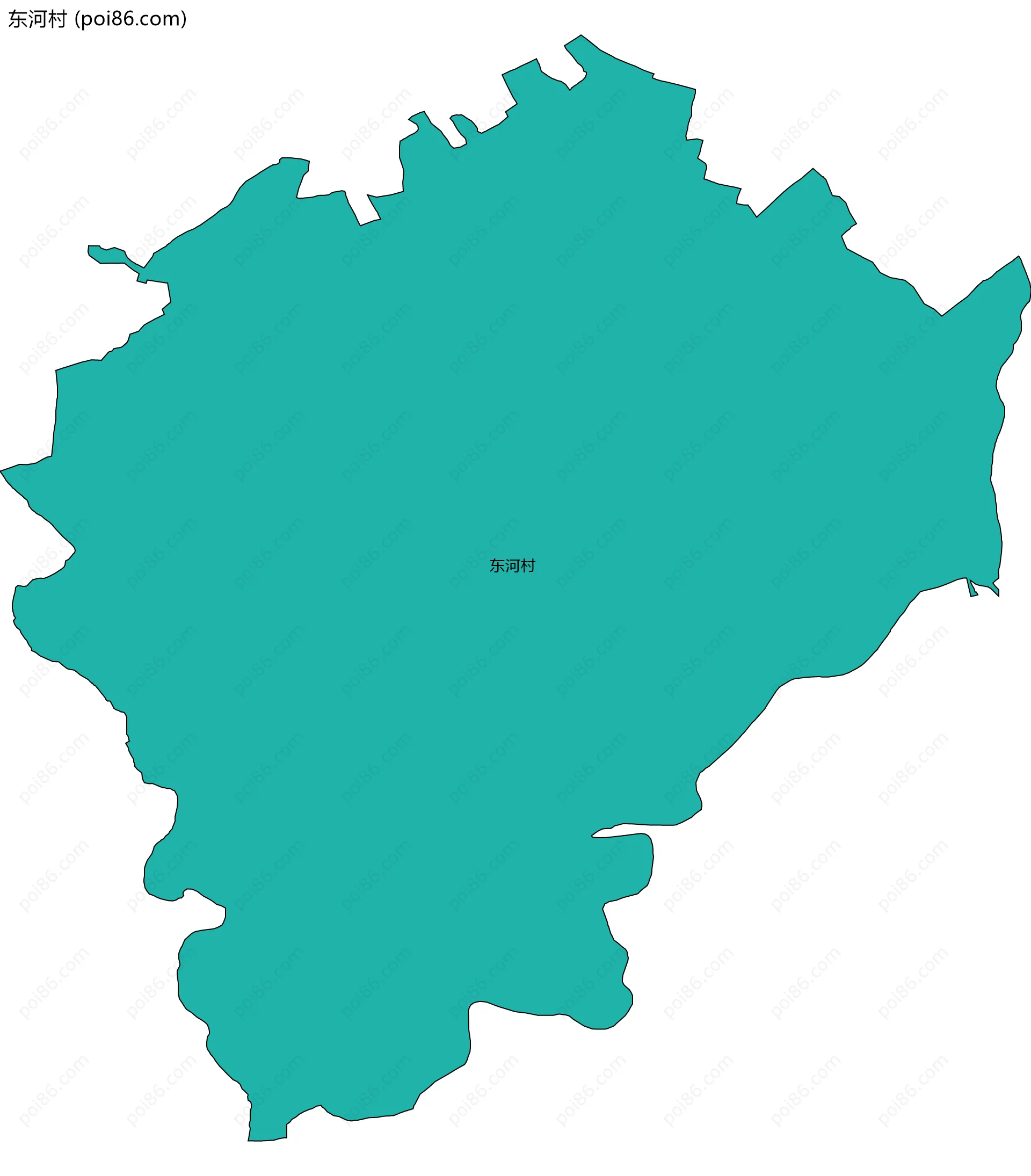 东河村边界地图