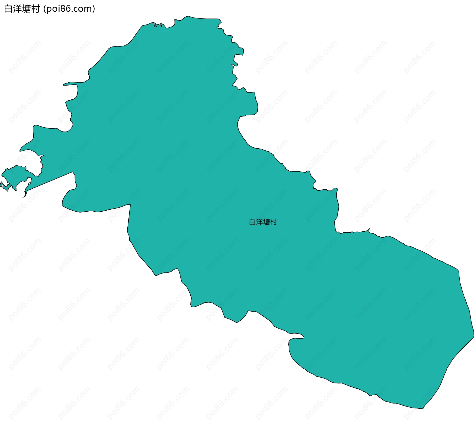 白洋塘村边界地图