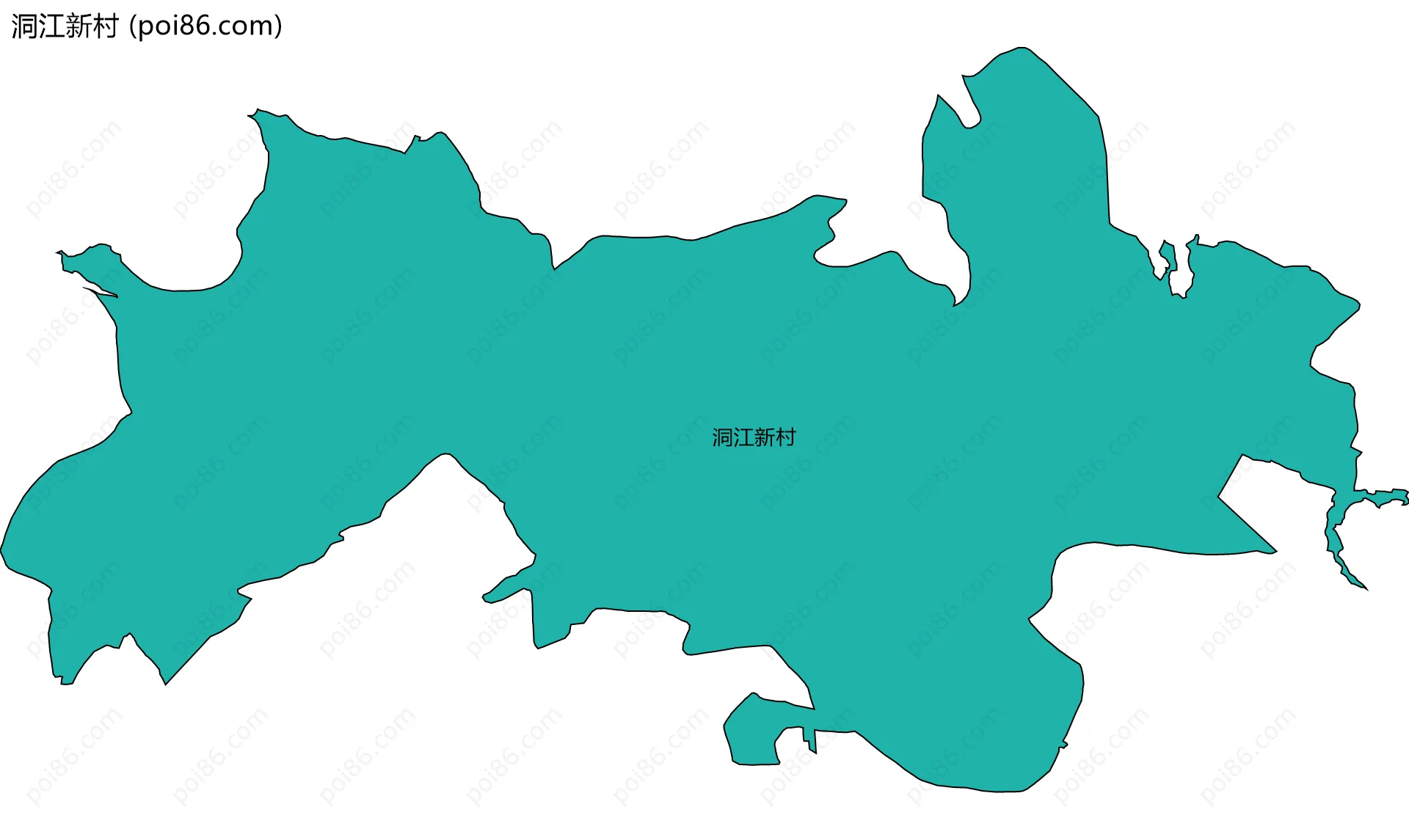 洞江新村边界地图