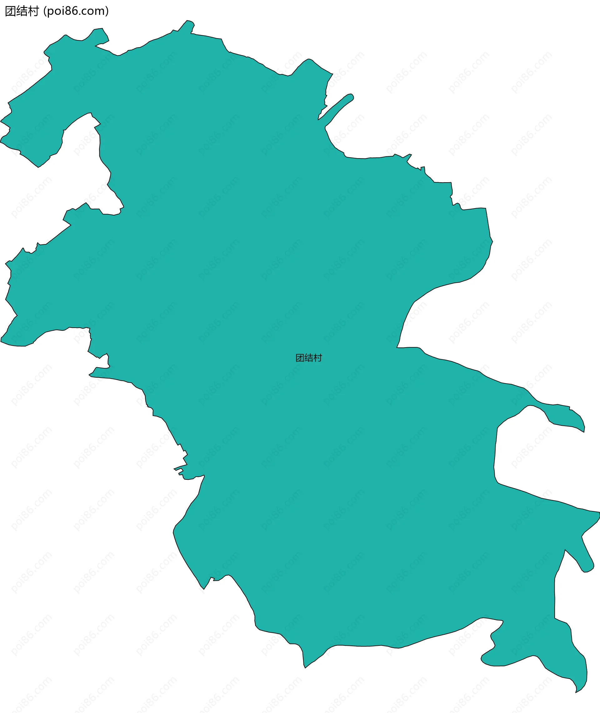 团结村边界地图