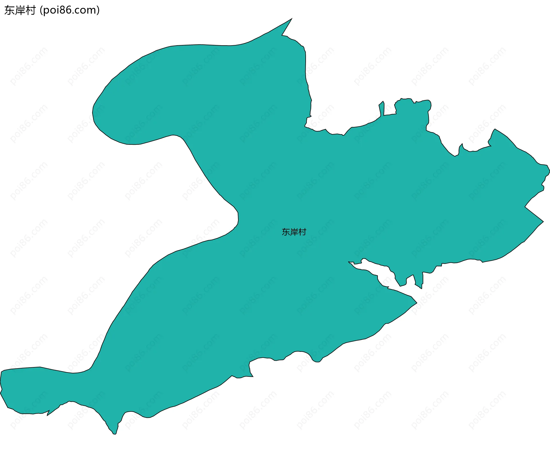 东岸村边界地图