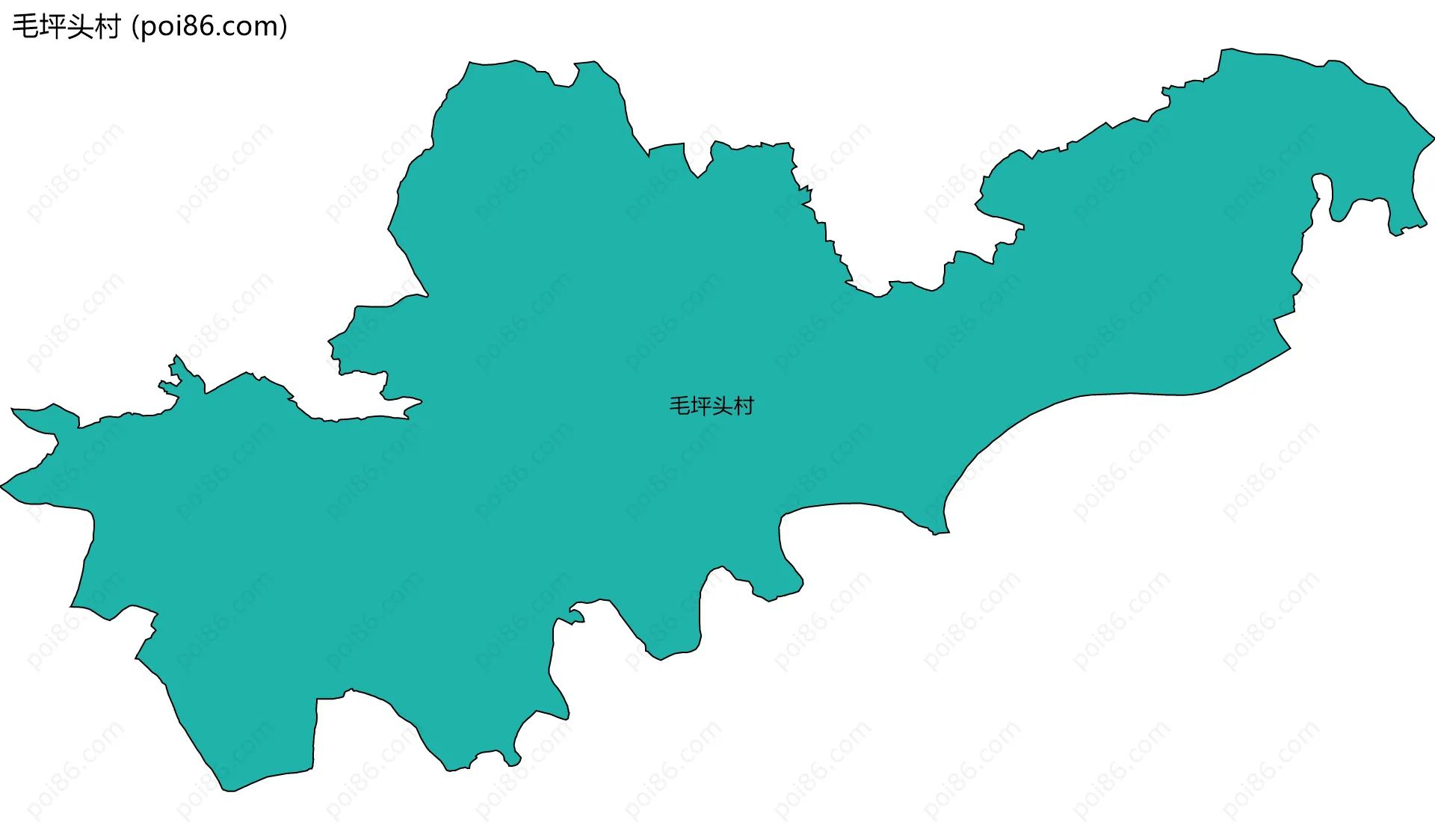 毛坪头村边界地图