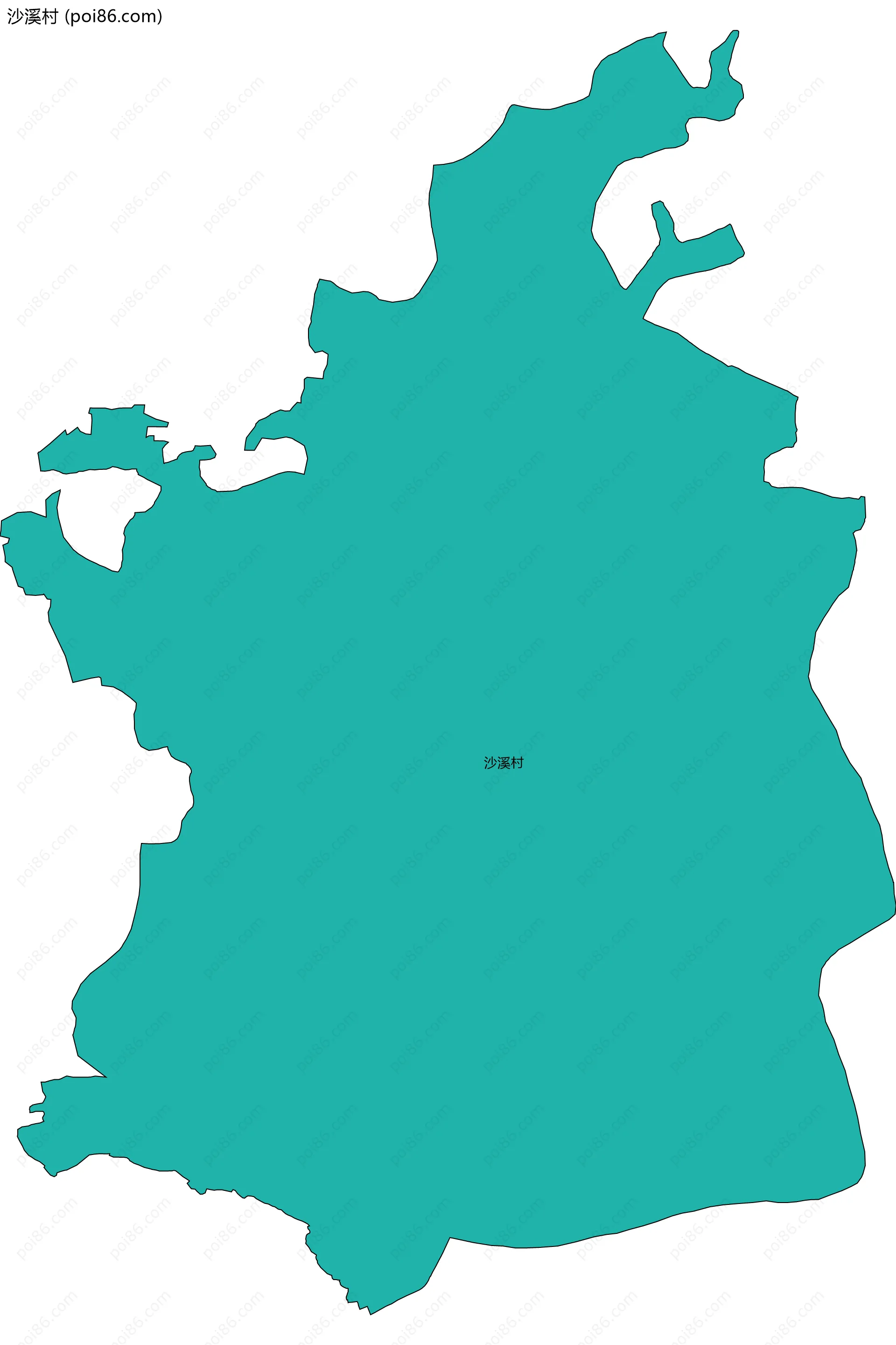 沙溪村边界地图