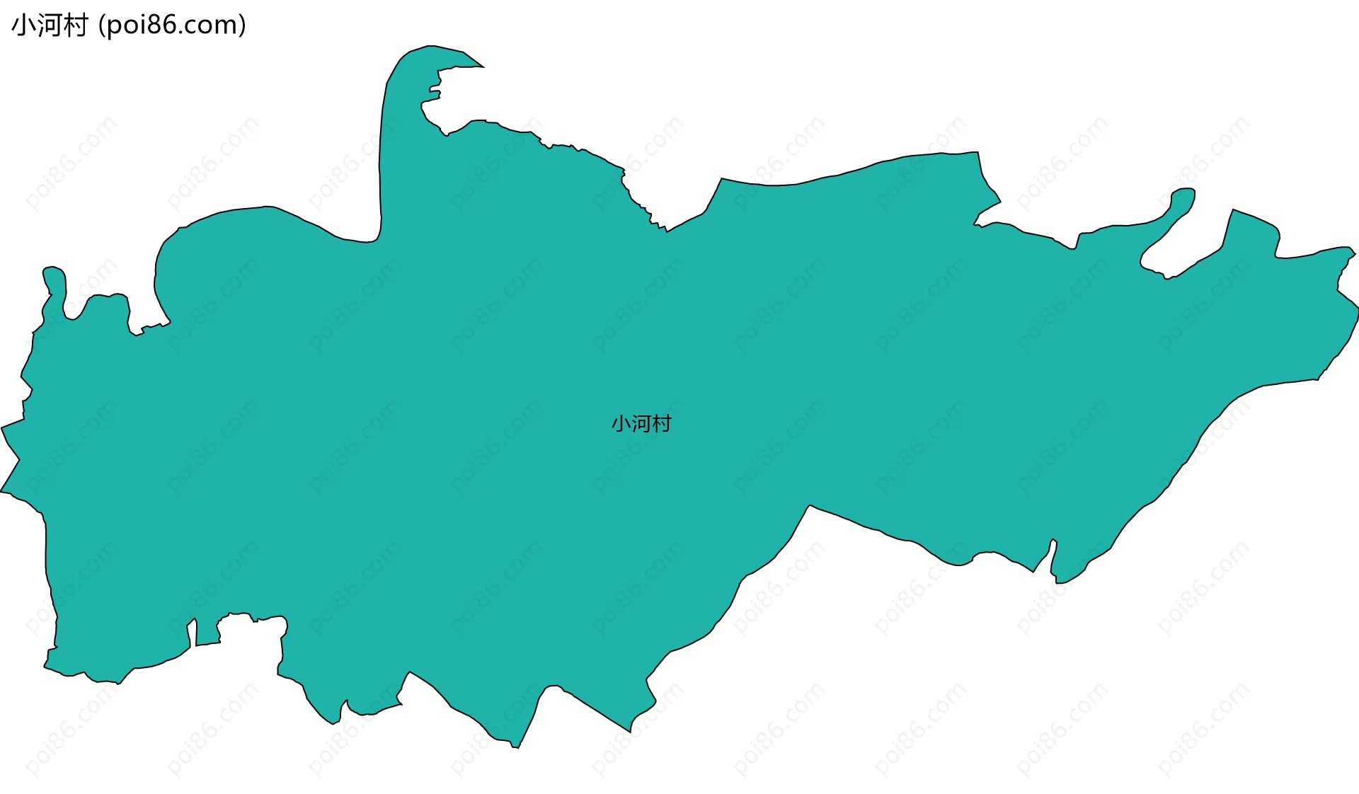 小河村边界地图