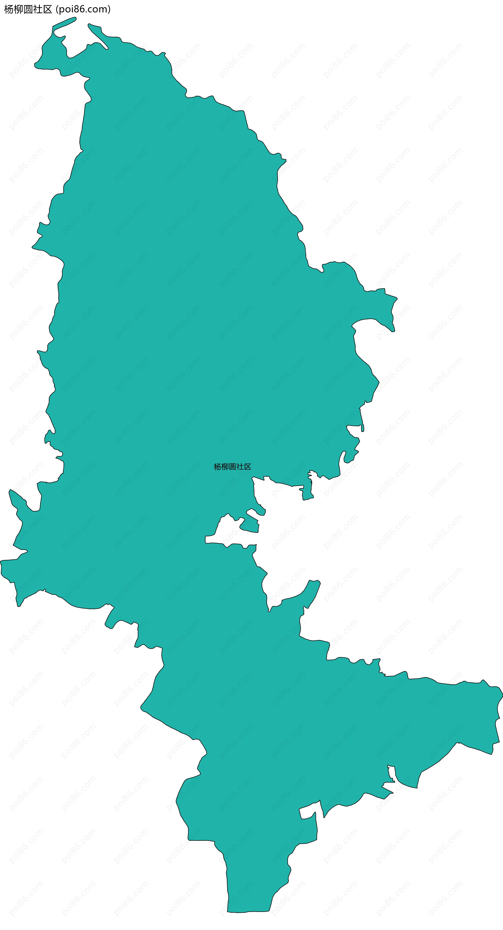 杨柳圆社区边界地图