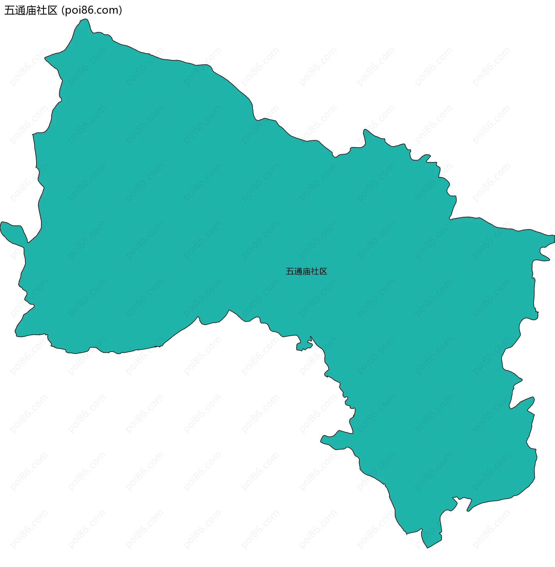 五通庙社区边界地图