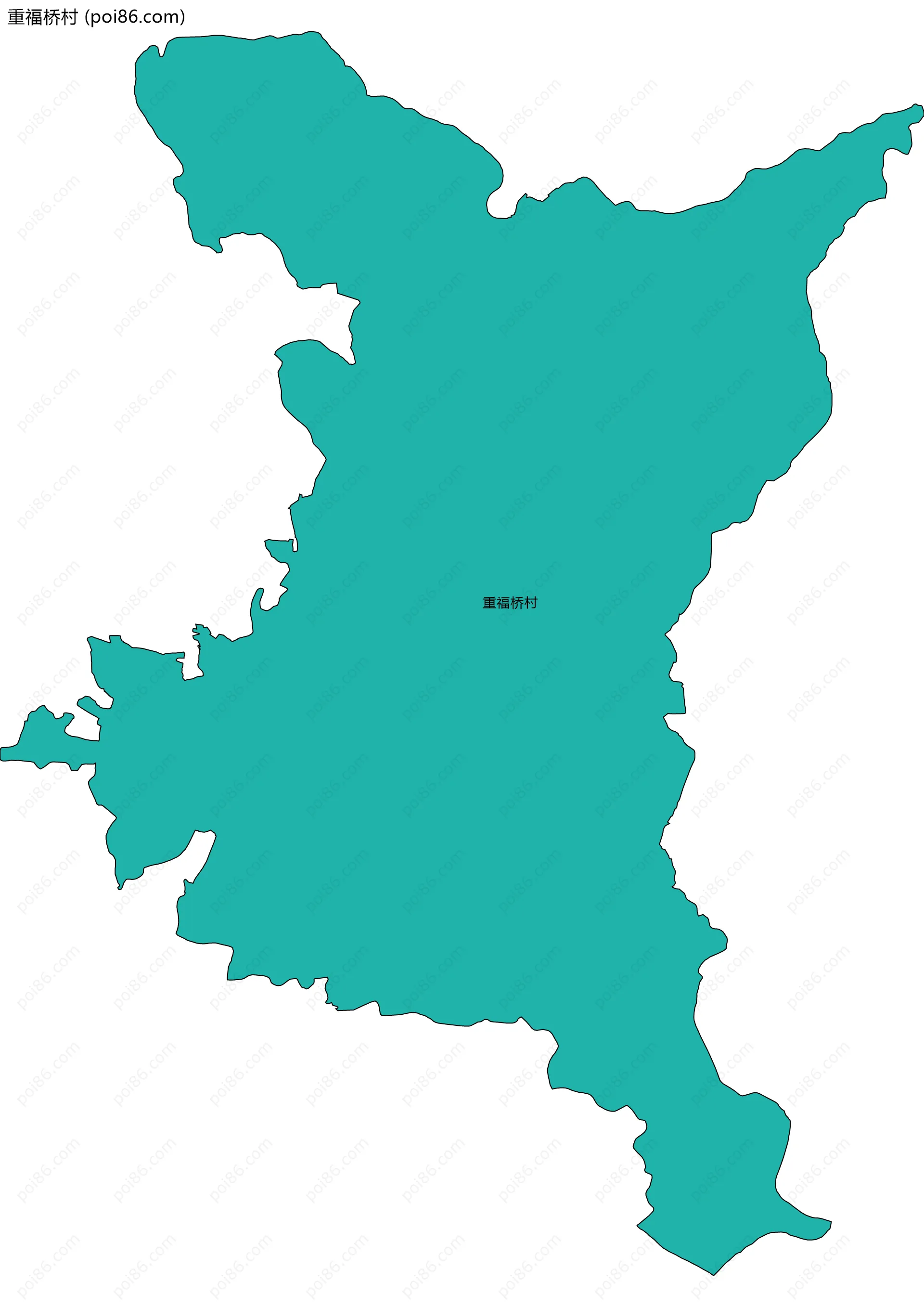 重福桥村边界地图