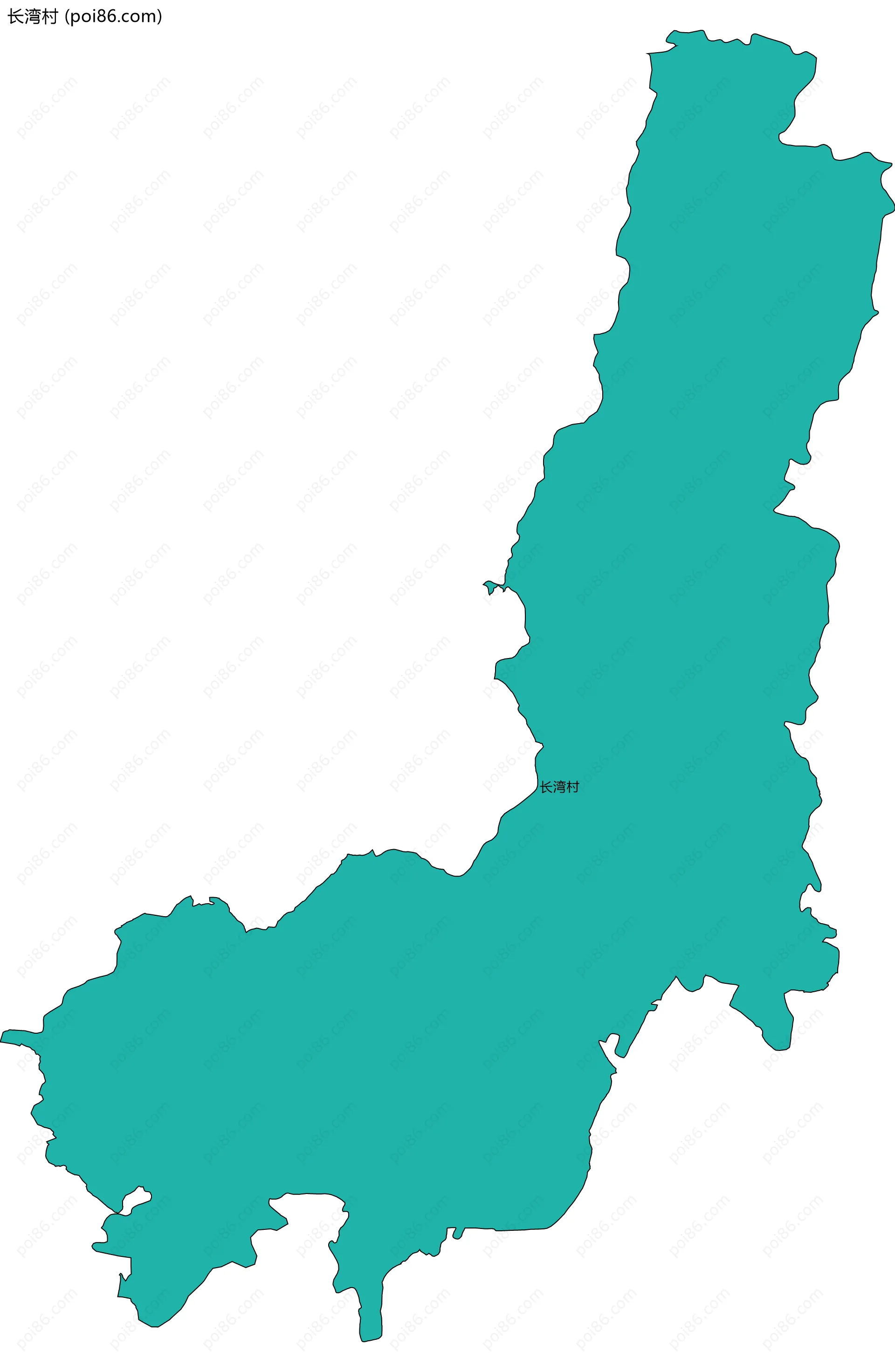 长湾村边界地图