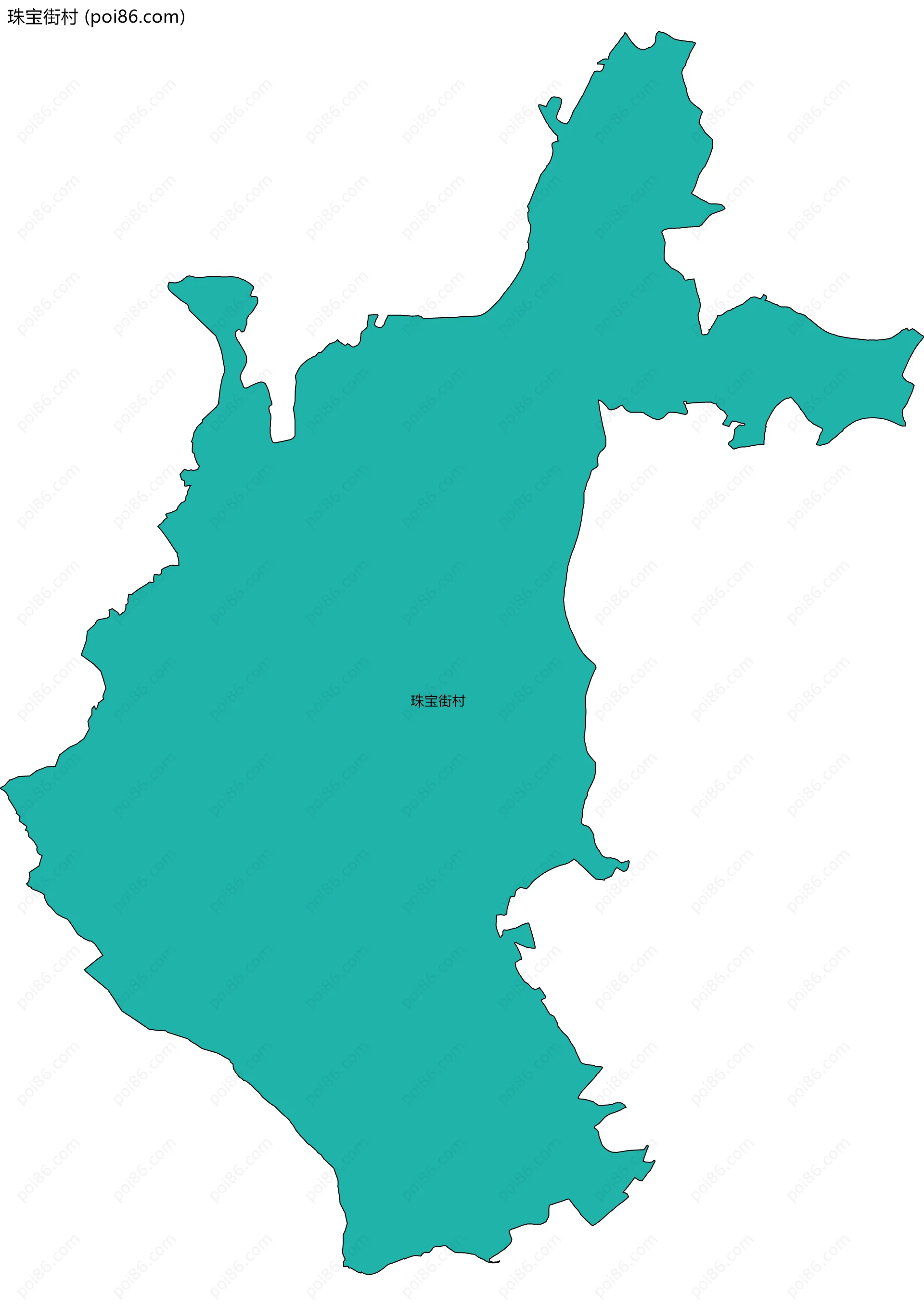 珠宝街村边界地图