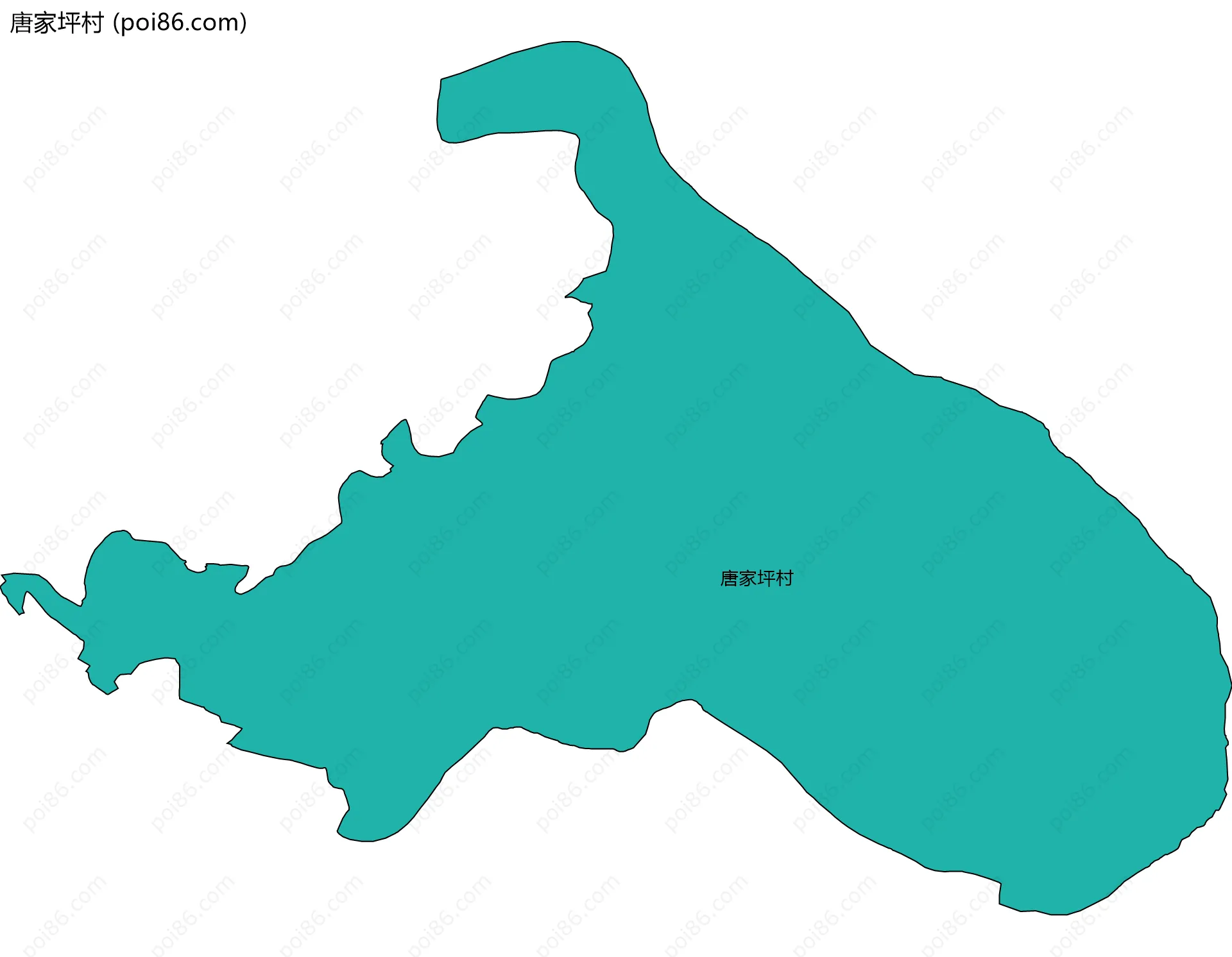 唐家坪村边界地图