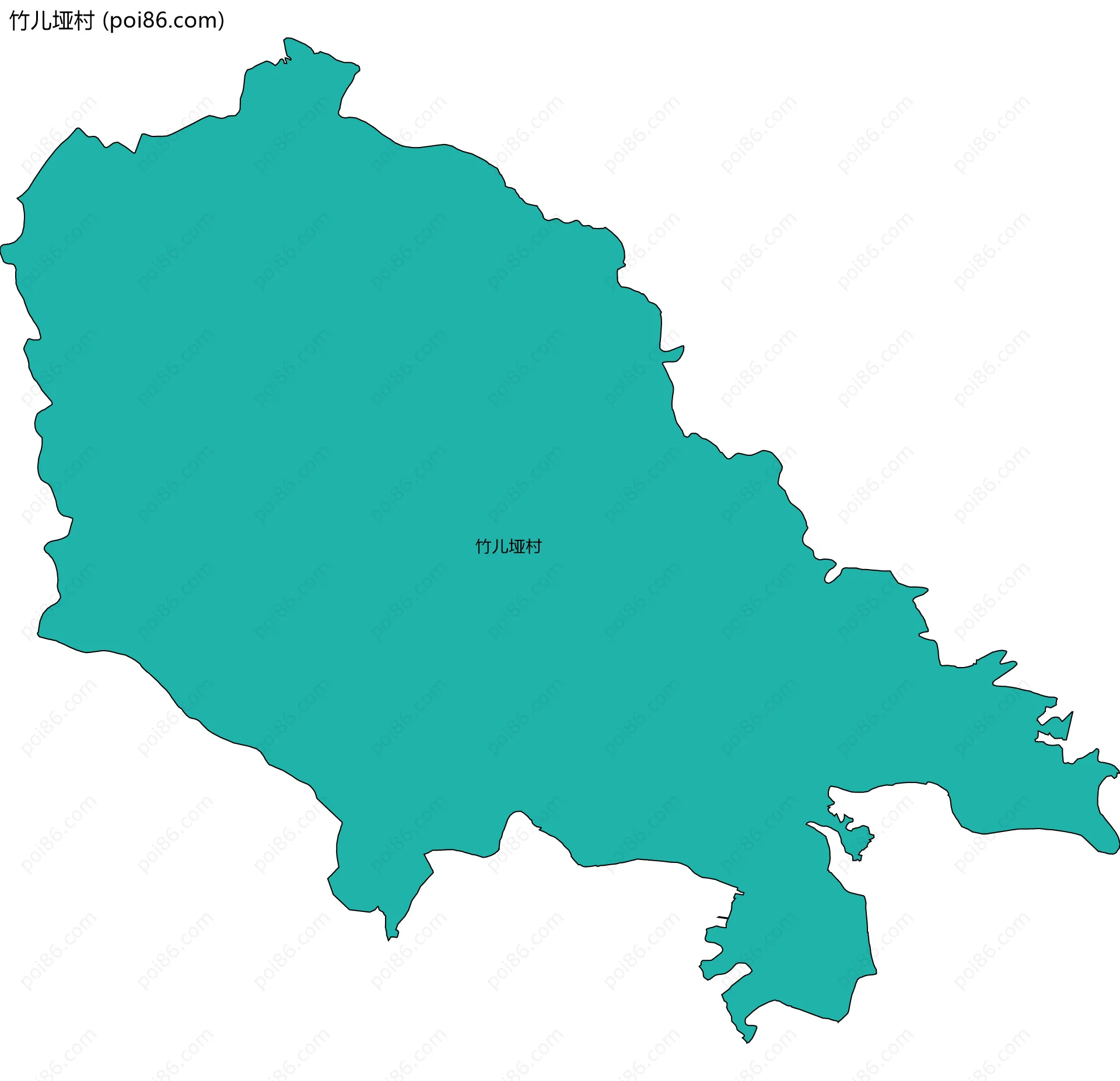 竹儿垭村边界地图