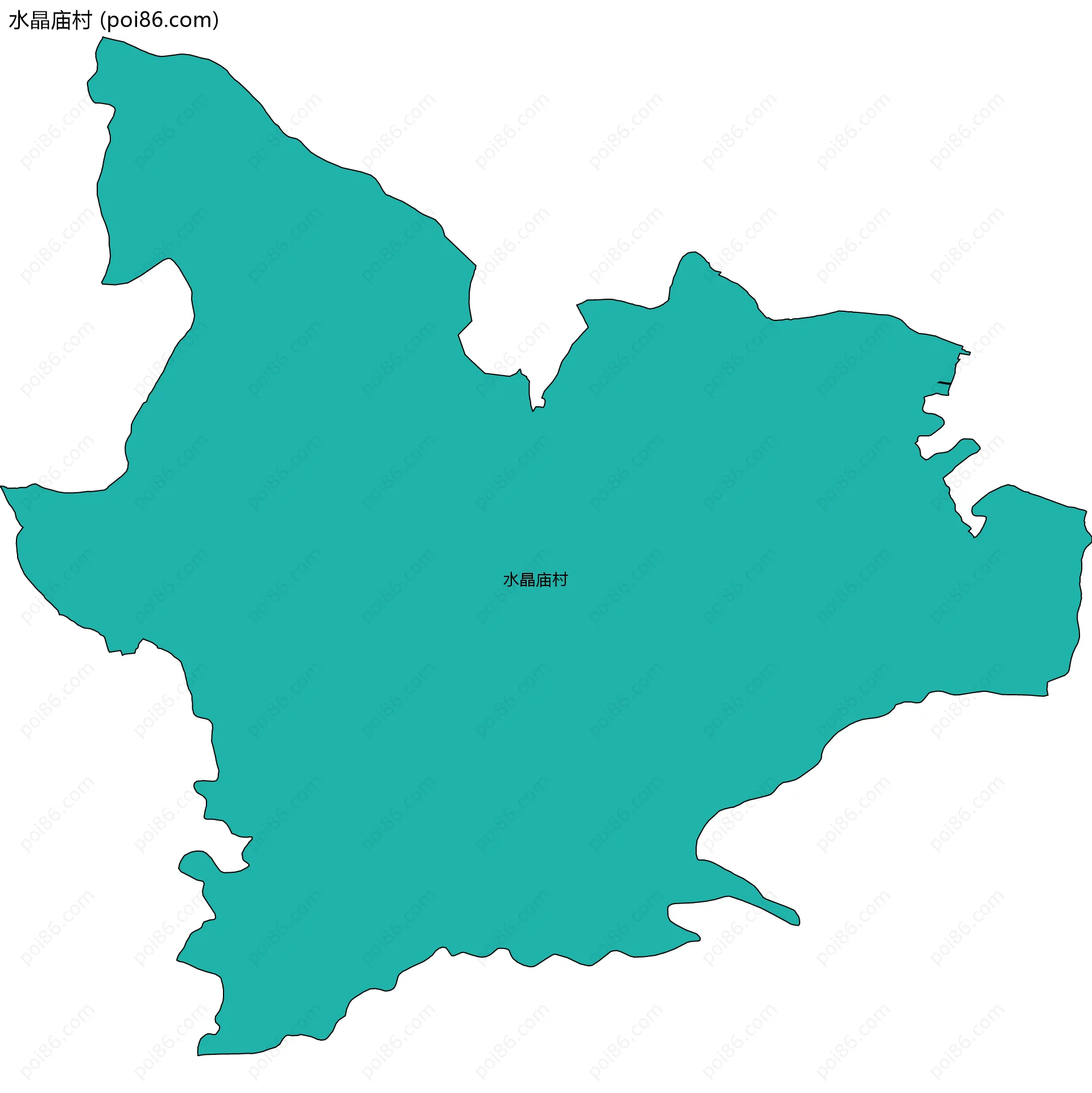 水晶庙村边界地图