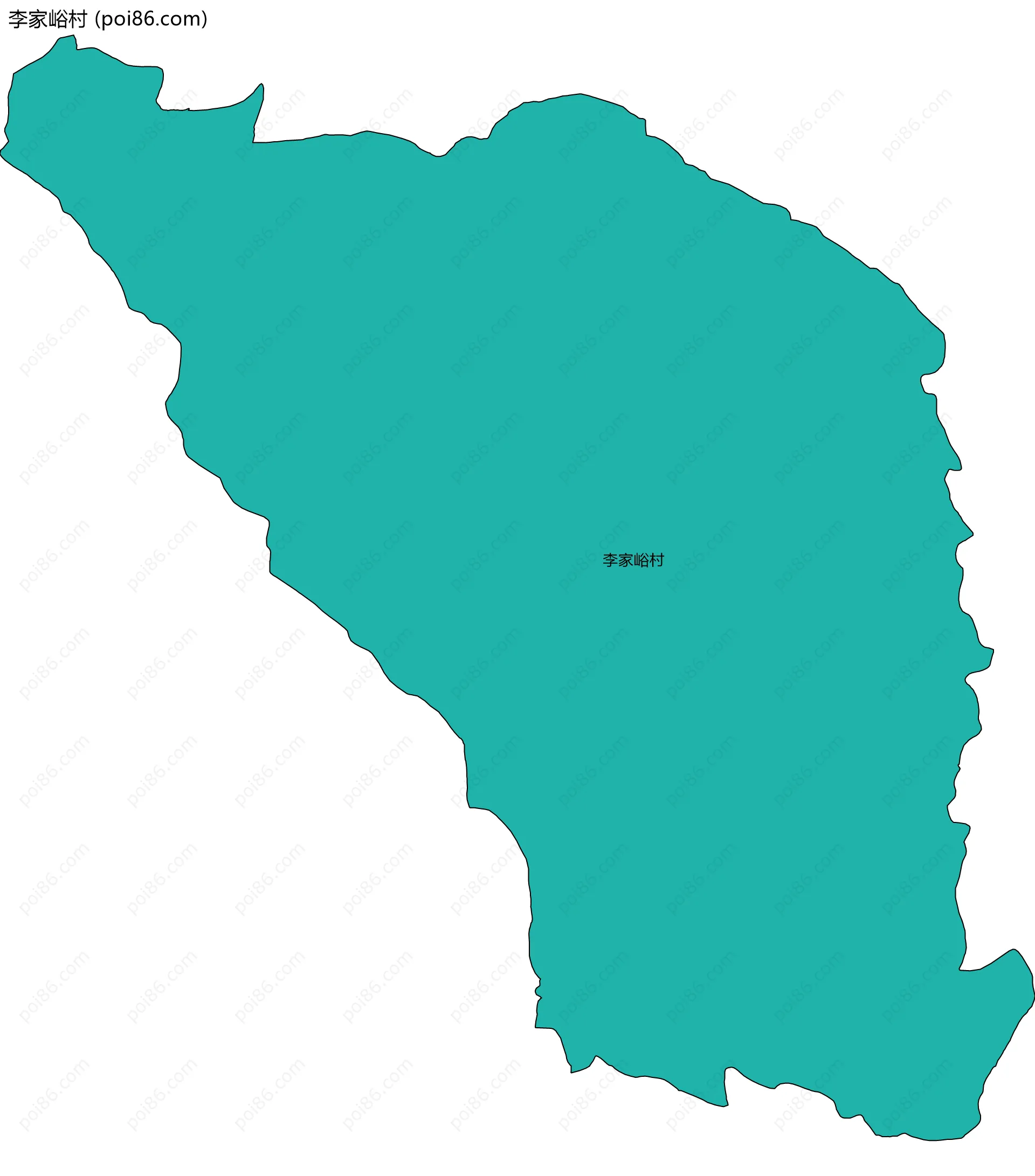 李家峪村边界地图