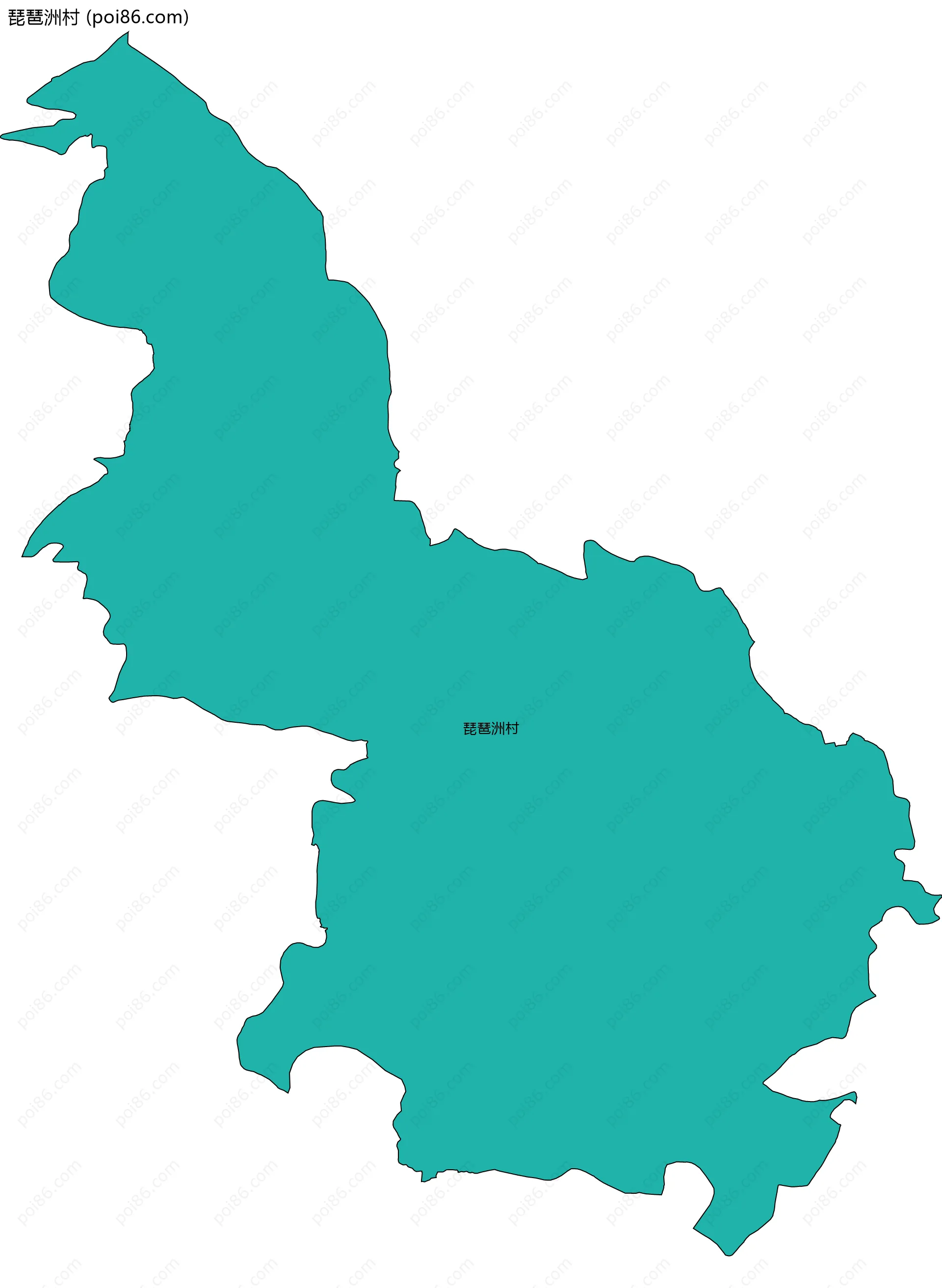 琵琶洲村边界地图