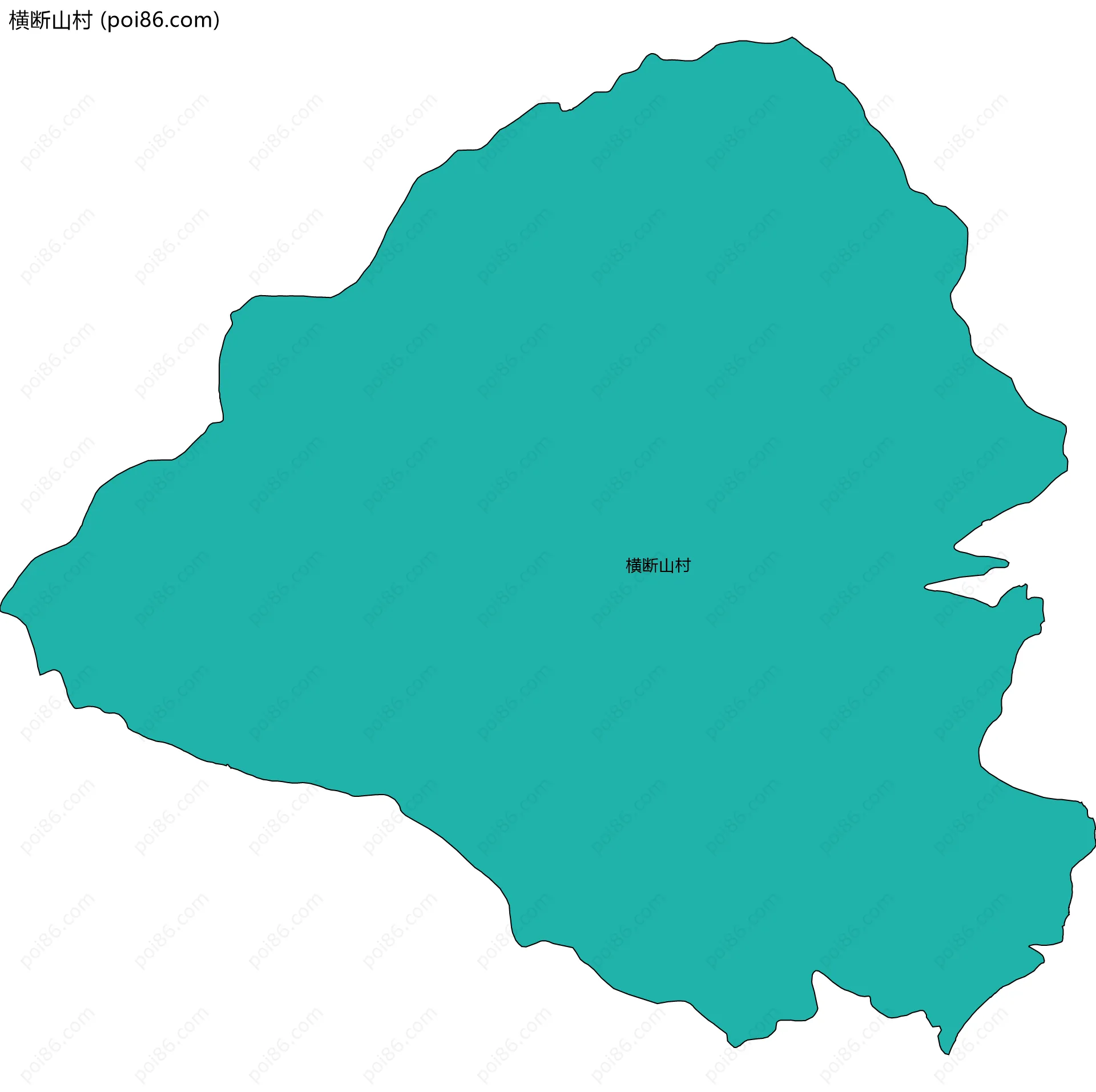 横断山村边界地图