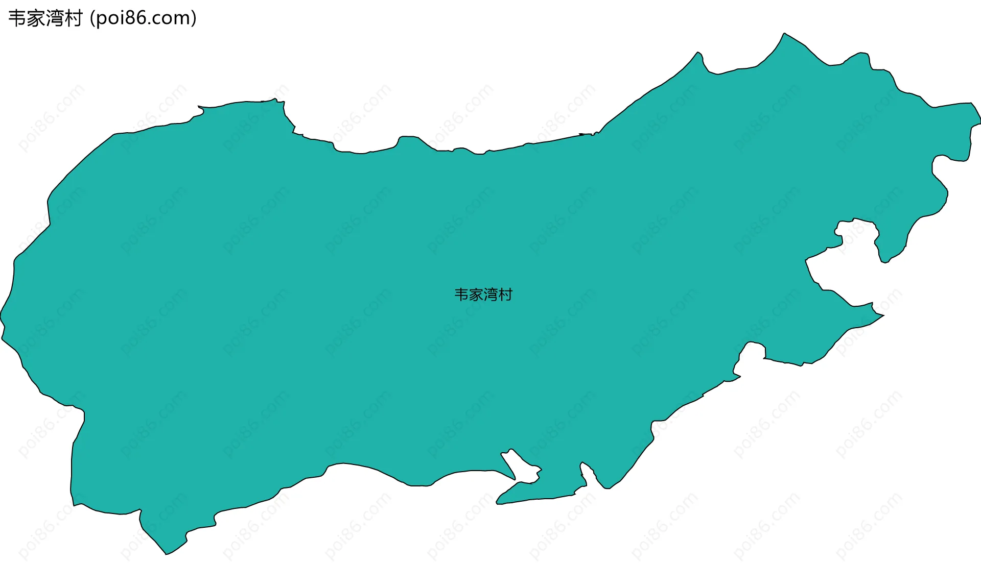 韦家湾村边界地图