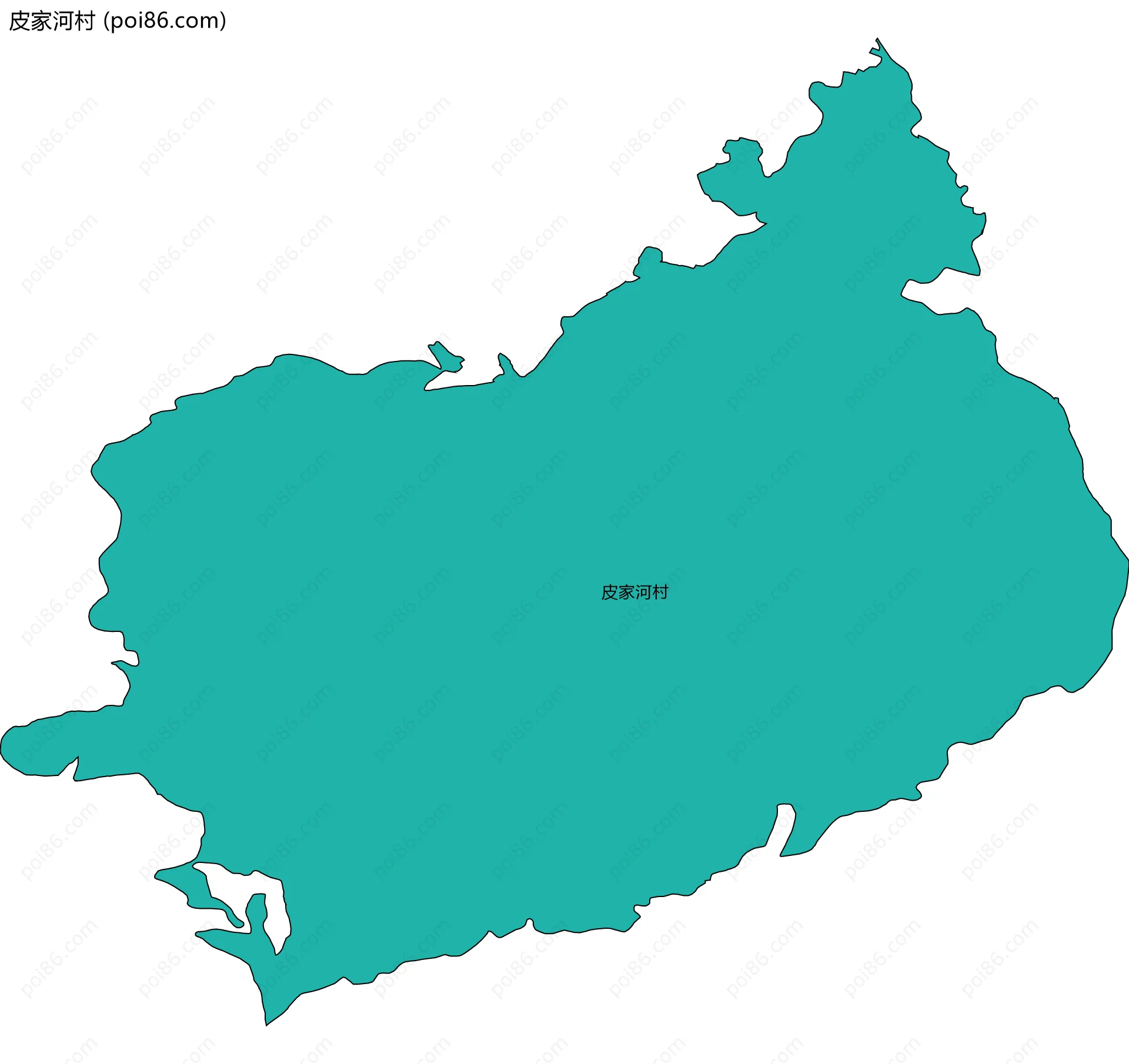 皮家河村边界地图