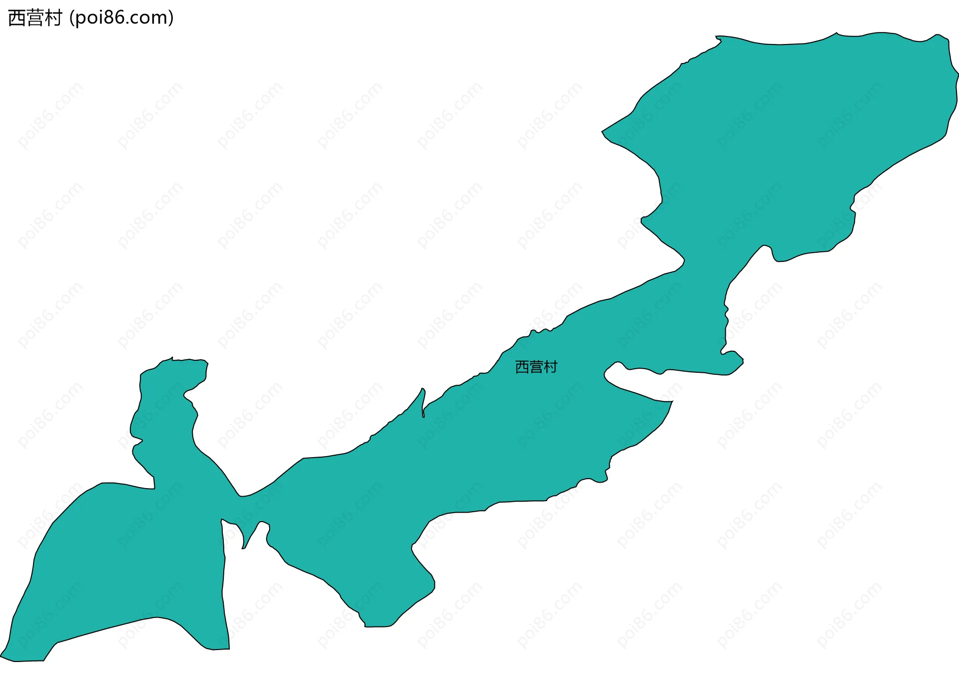 西营村边界地图