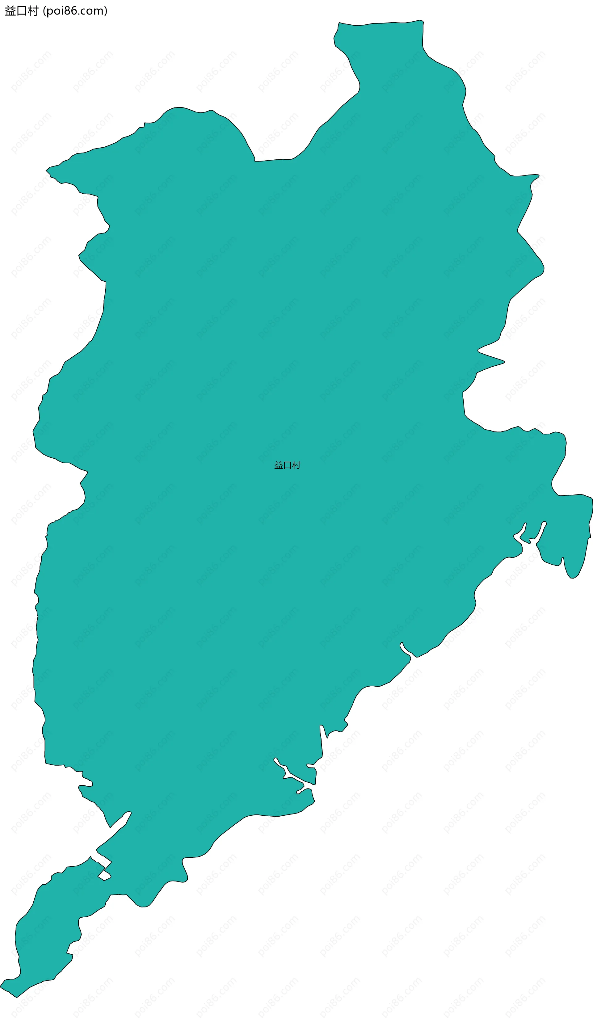 益口村边界地图