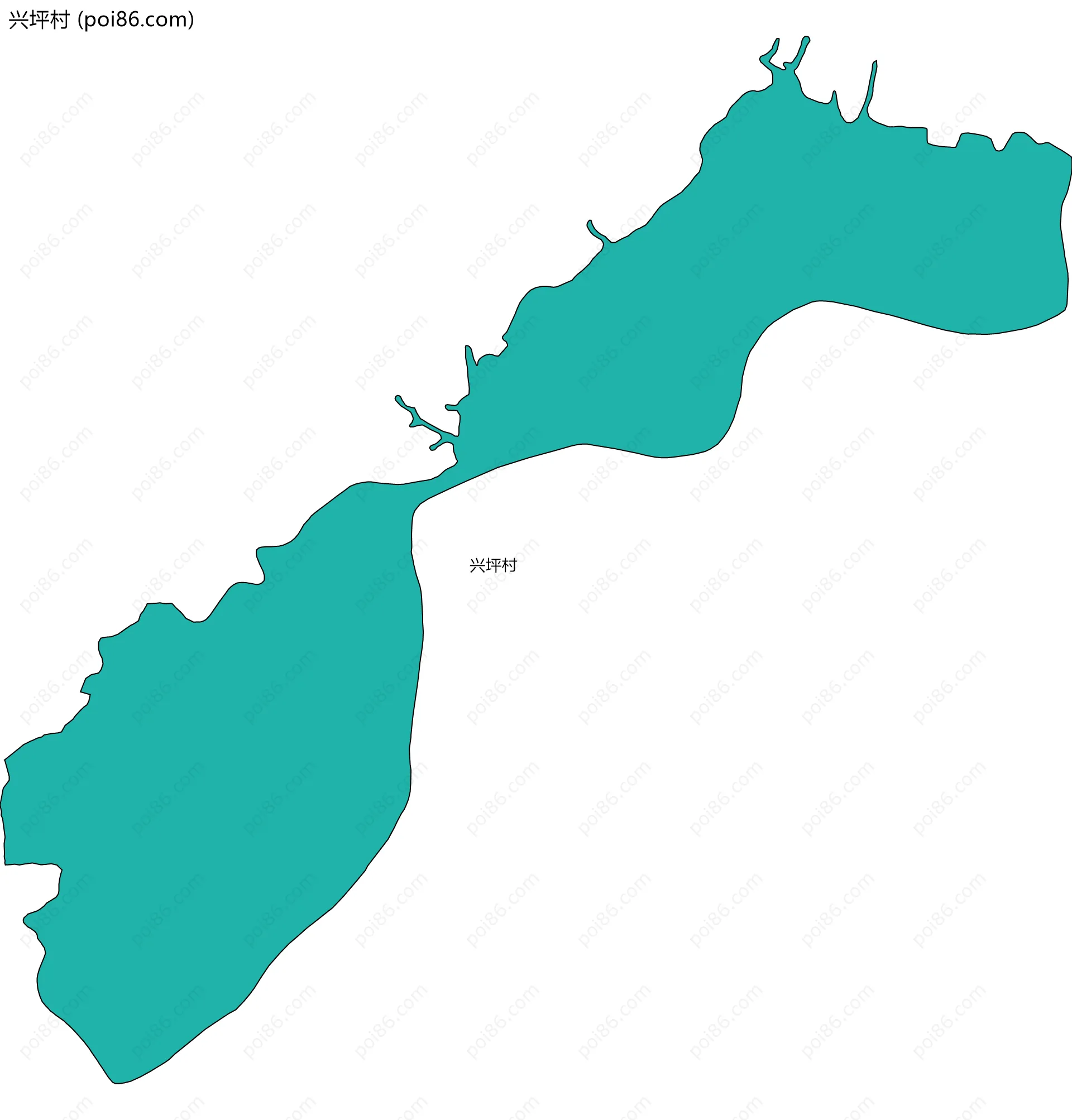 兴坪村边界地图