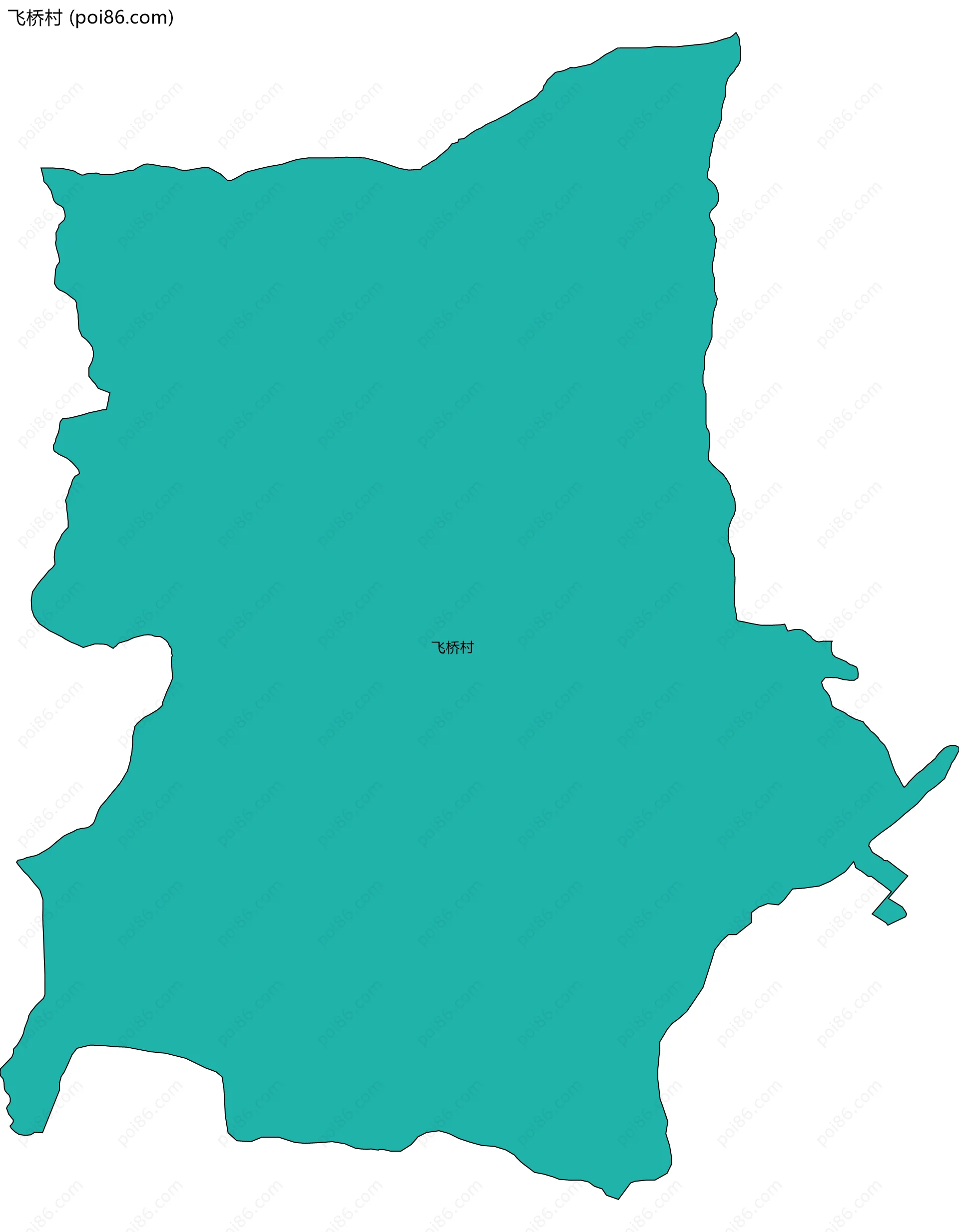 飞桥村边界地图