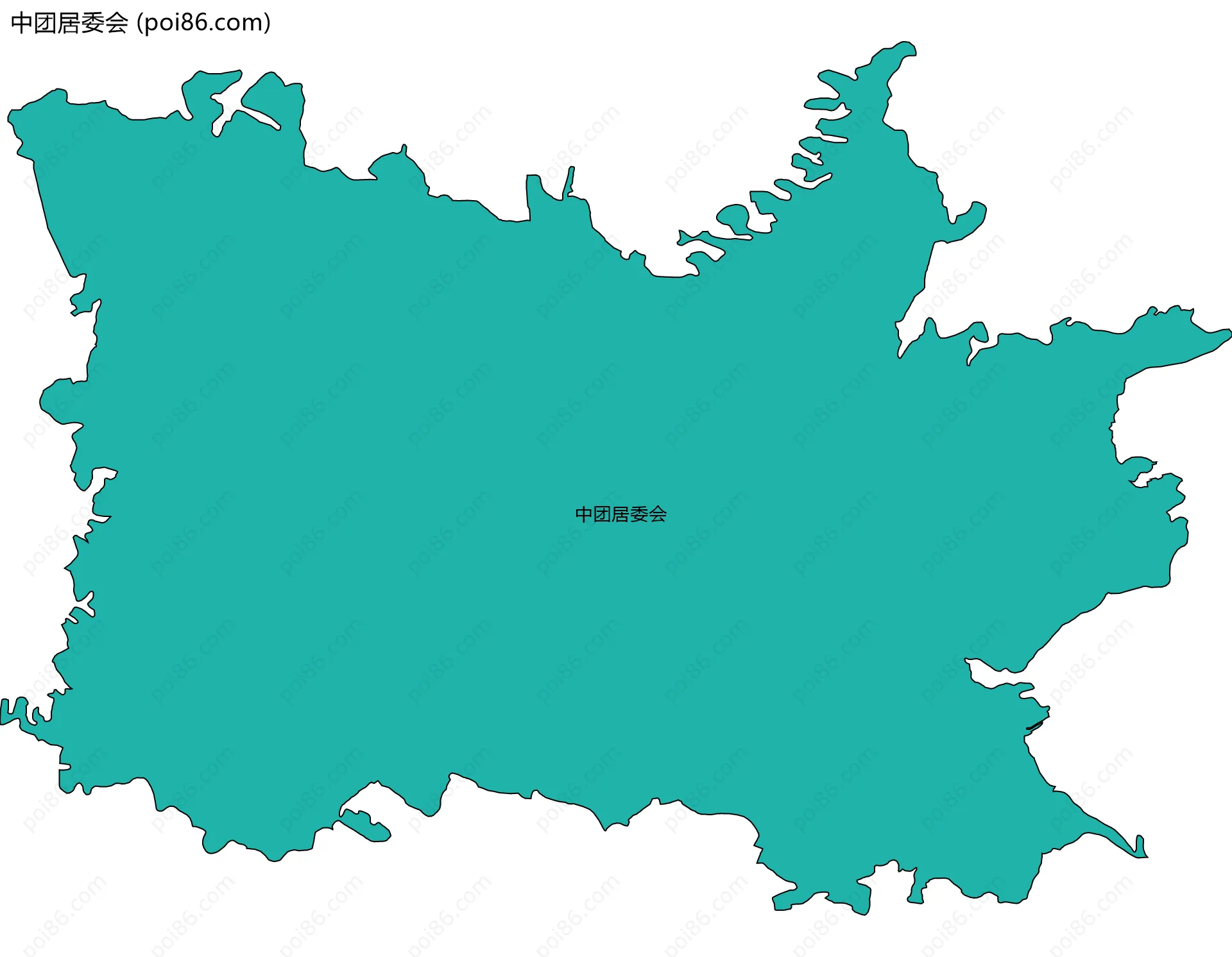 中团居委会边界地图