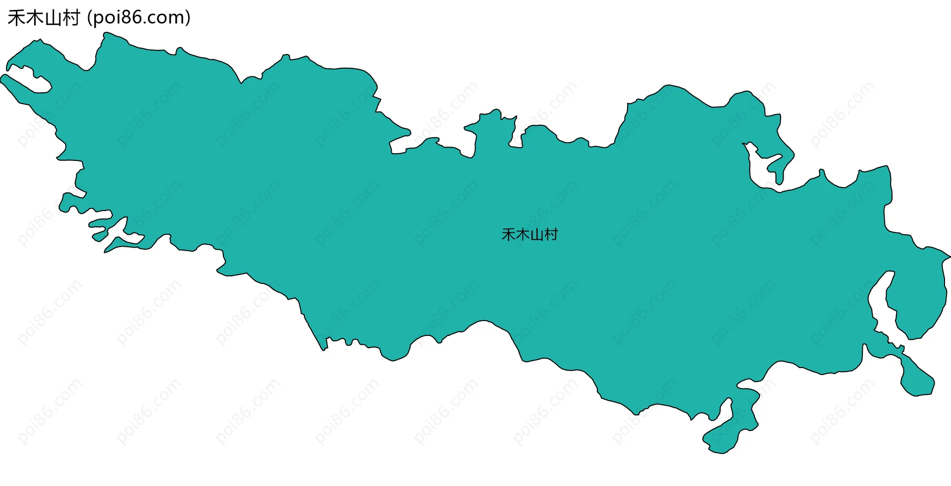 禾木山村边界地图