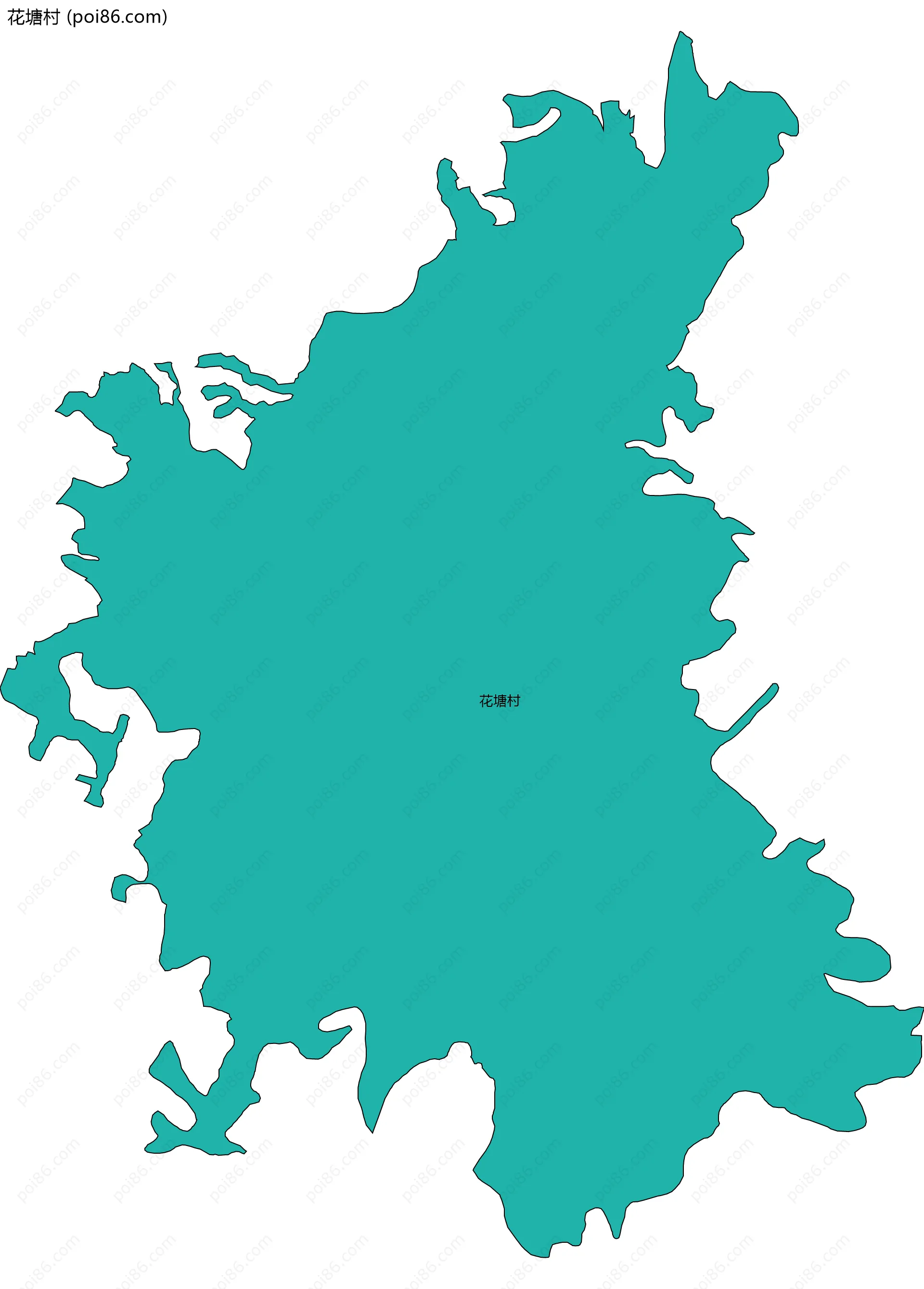 花塘村边界地图