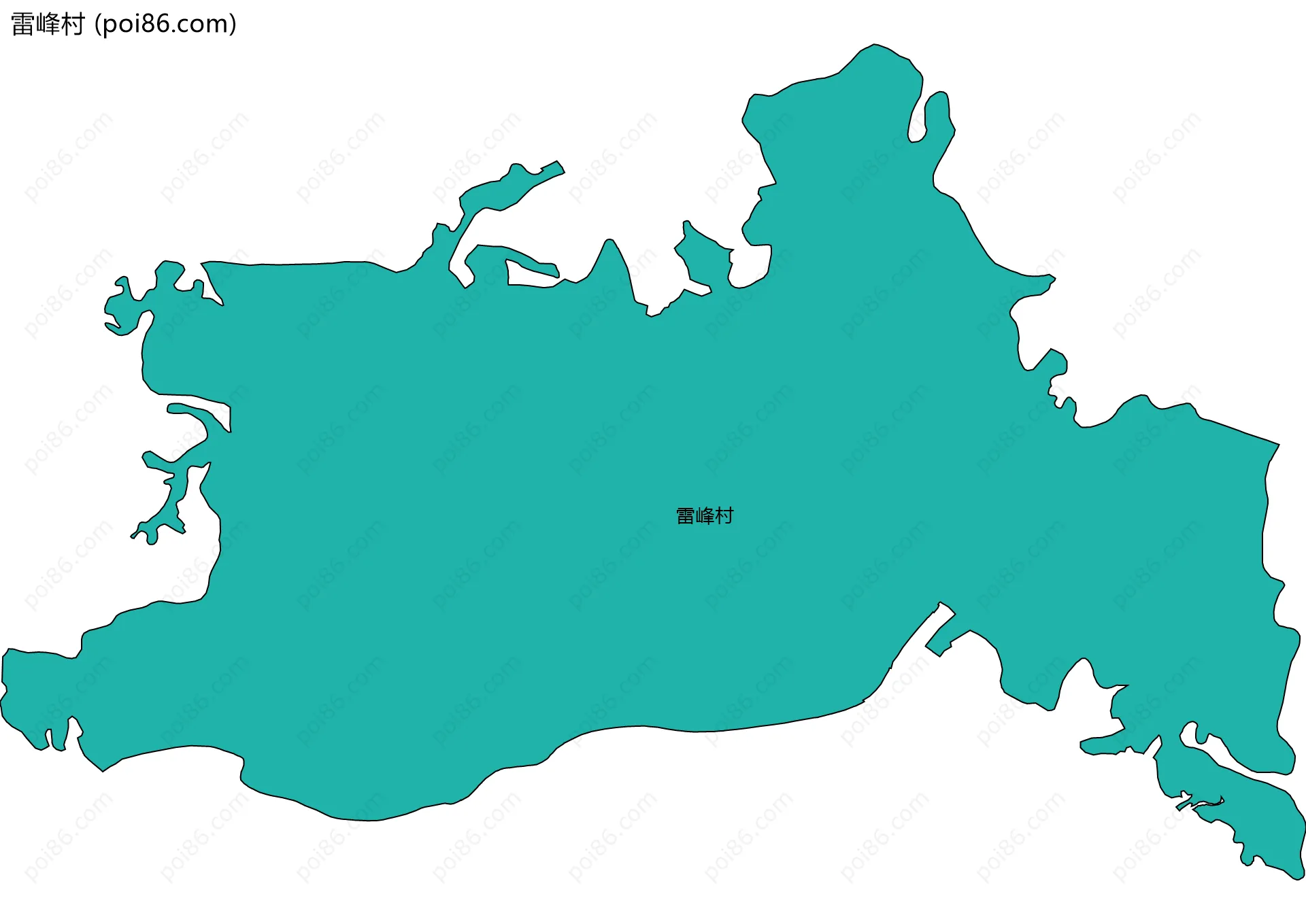 雷峰村边界地图