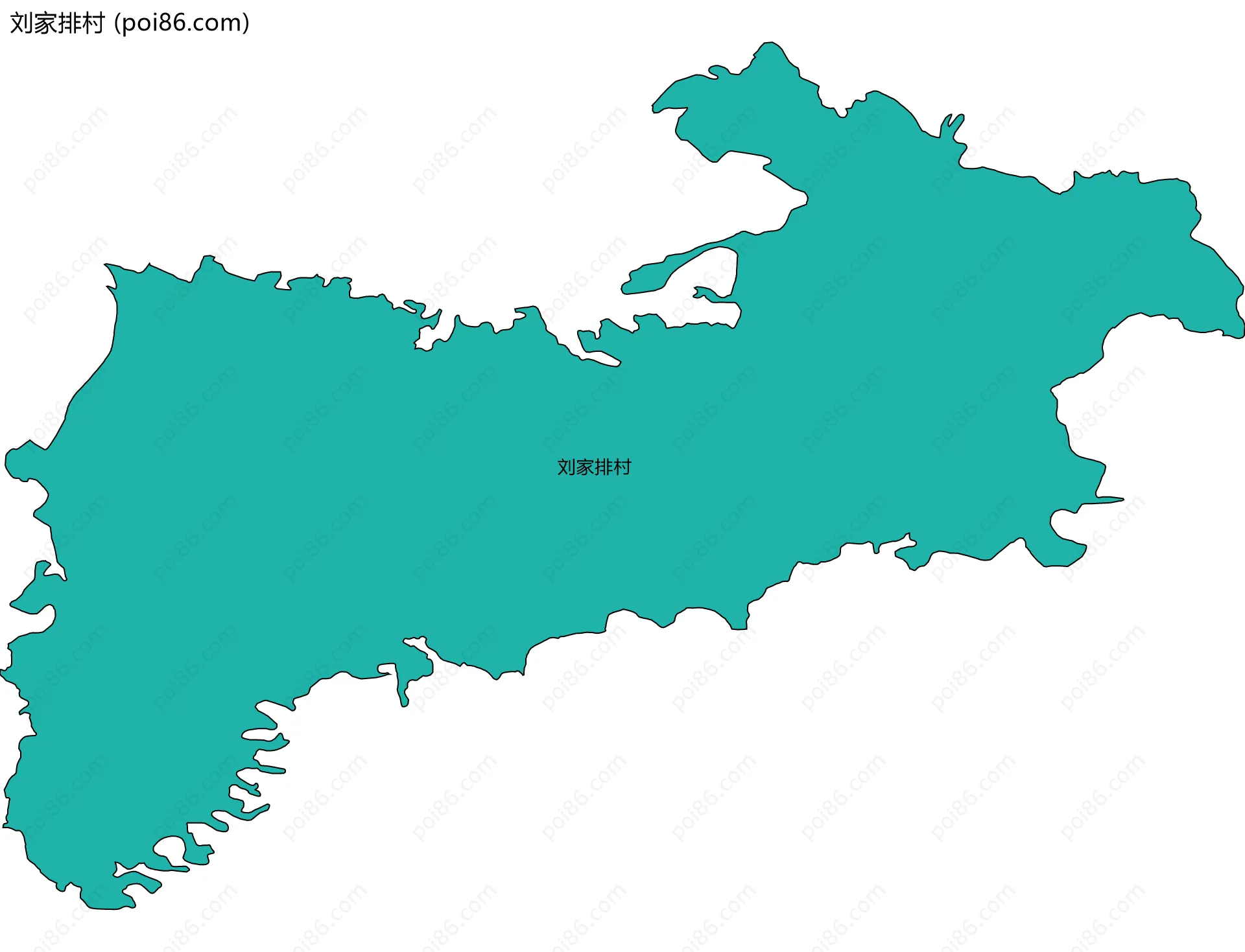 刘家排村边界地图