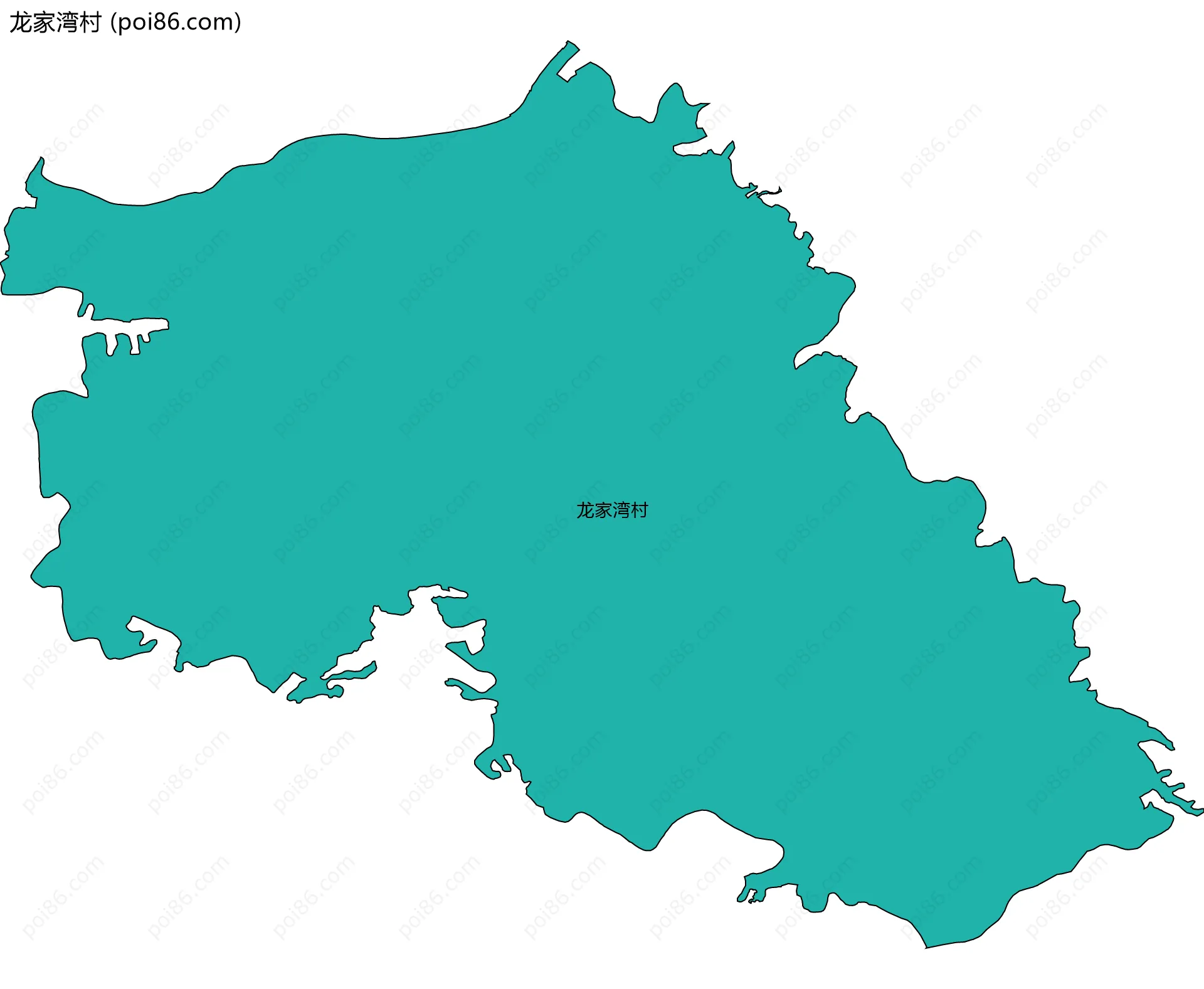 龙家湾村边界地图