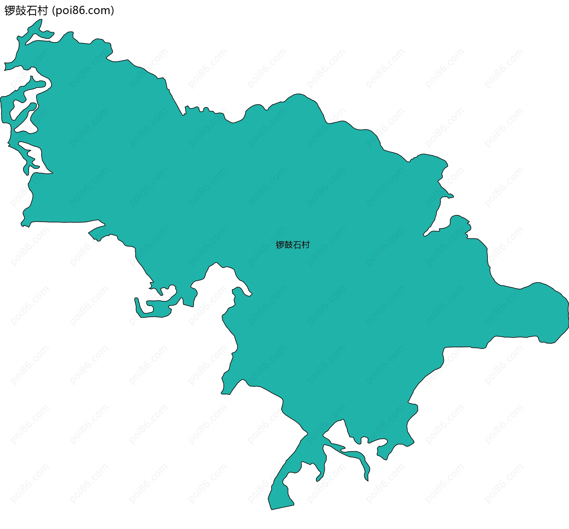 锣鼓石村边界地图