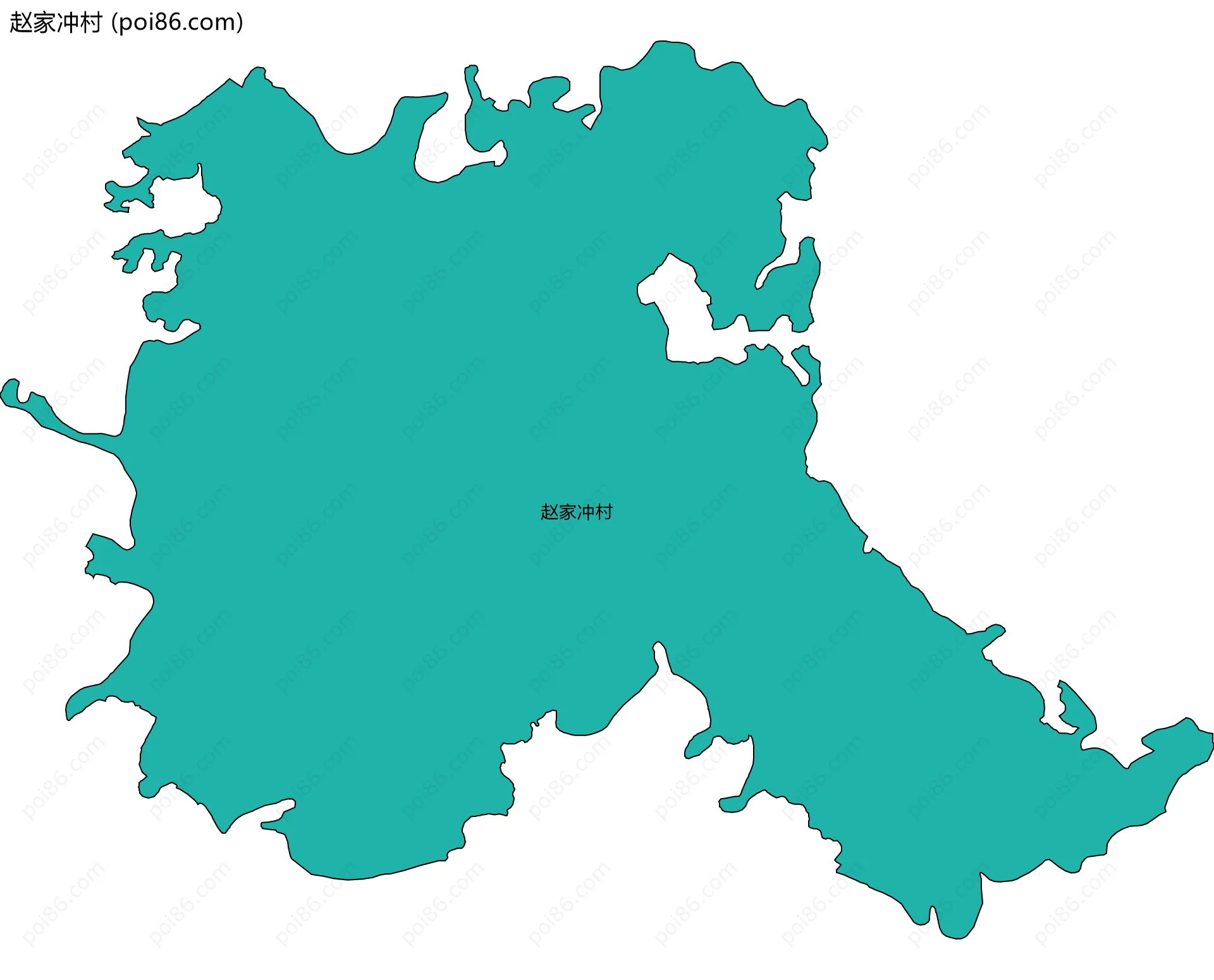 赵家冲村边界地图