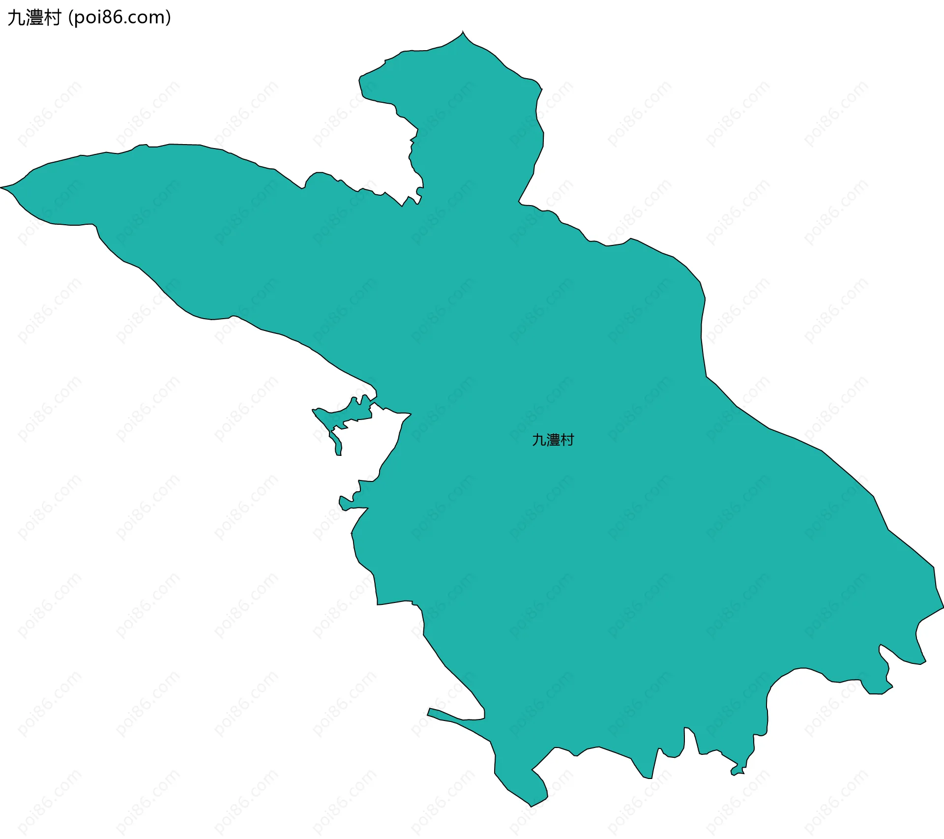 九澧村边界地图