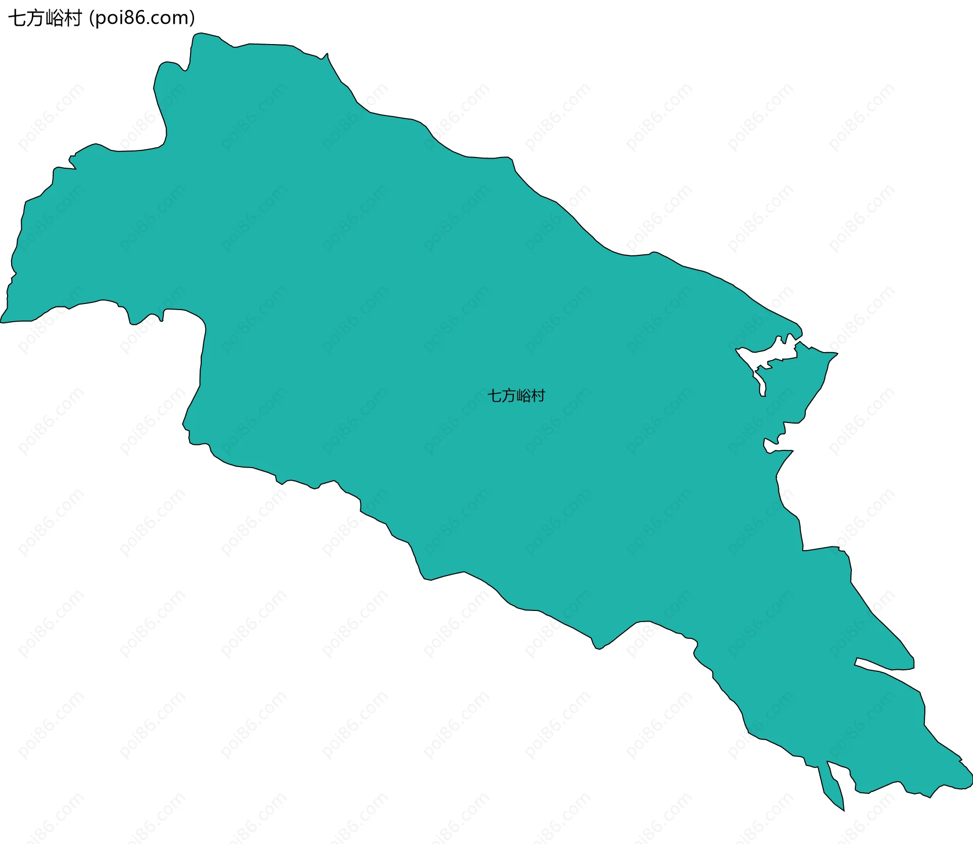 七方峪村边界地图