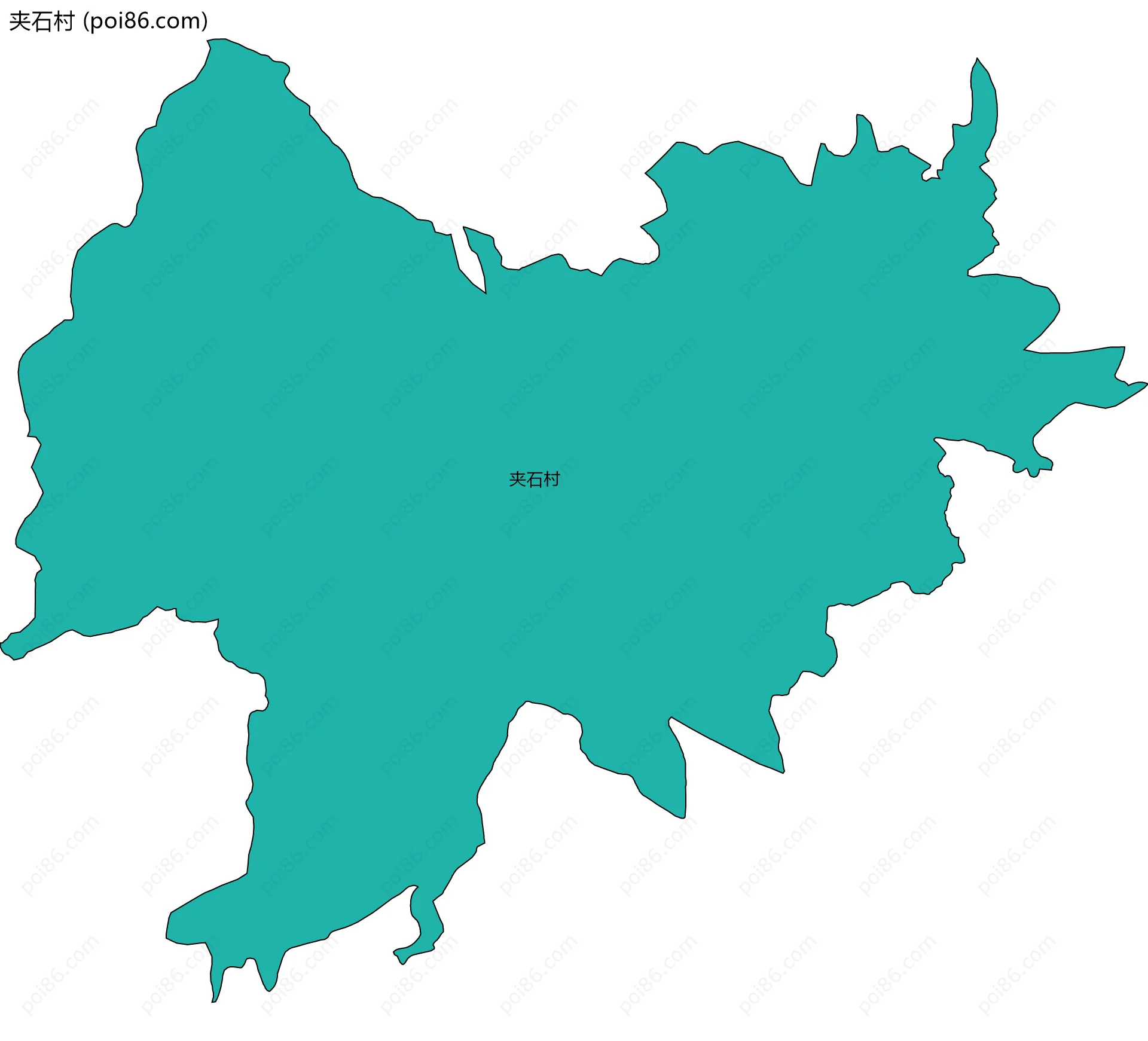 夹石村边界地图