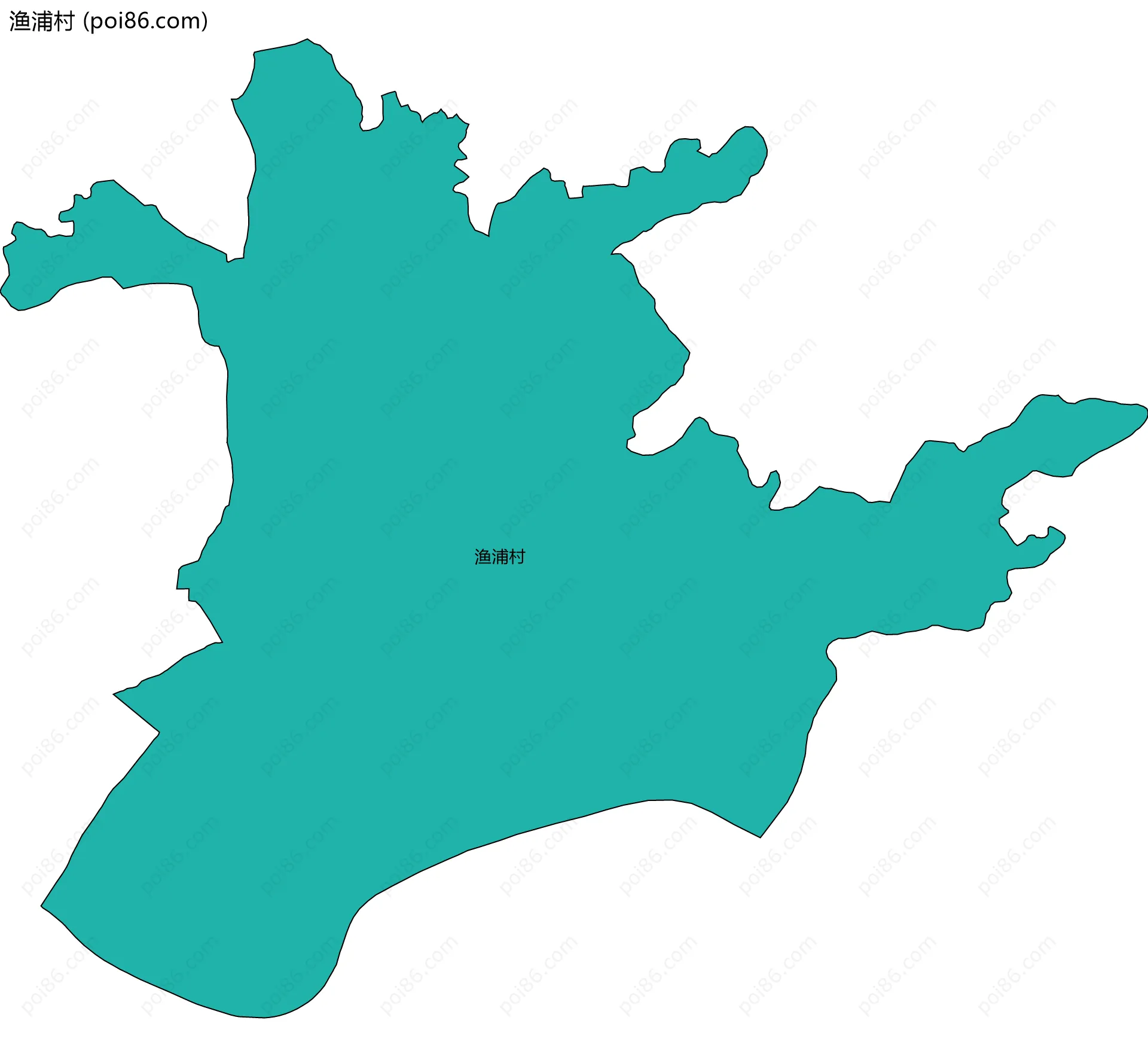 渔浦村边界地图